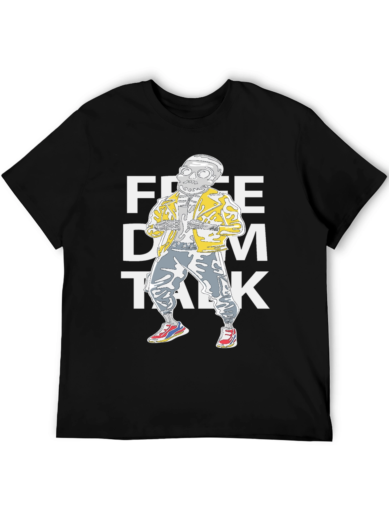 Freedom Talk Skeleton Graphic T-Shirt
