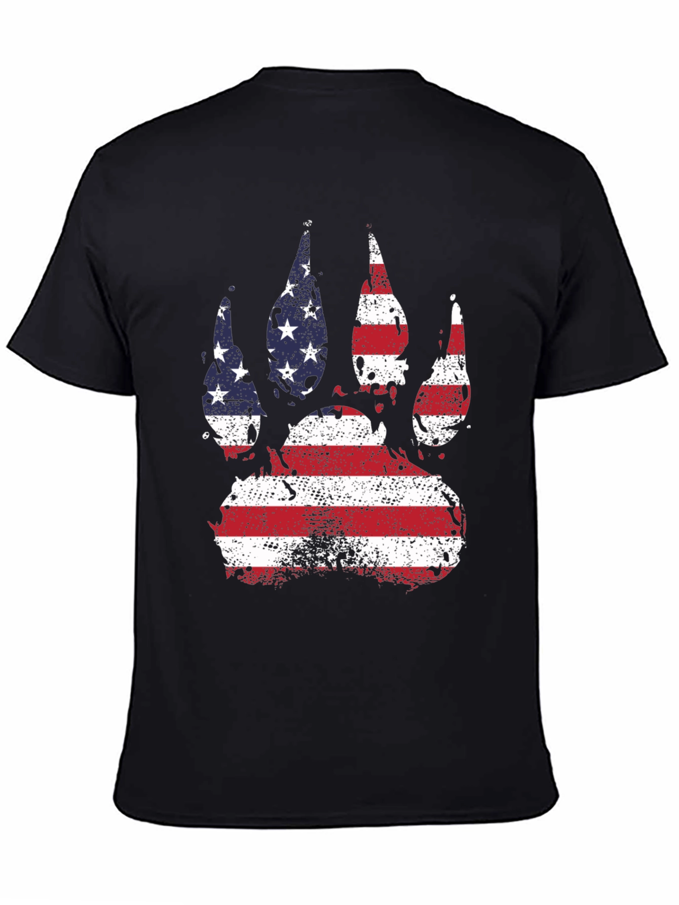American Flag Bear Paw T-Shirt