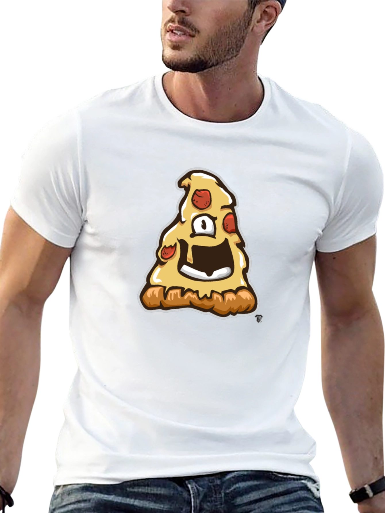 Pizza Monster Graphic Tee - Black