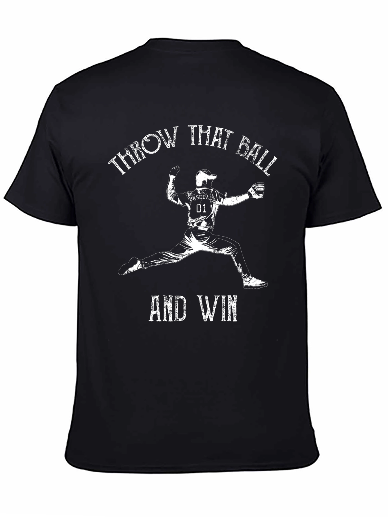 Baseball Pitcher T-Shirt - Throw That Ball And Win!