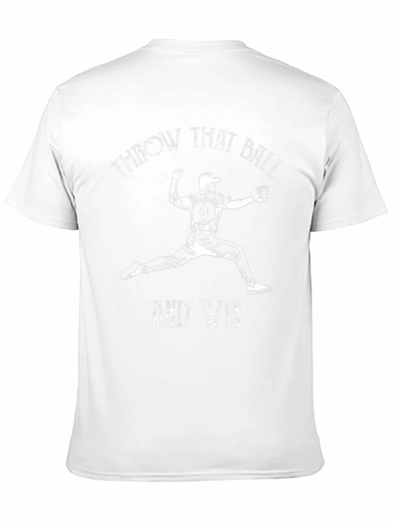 Baseball Pitcher T-Shirt - Throw That Ball And Win!