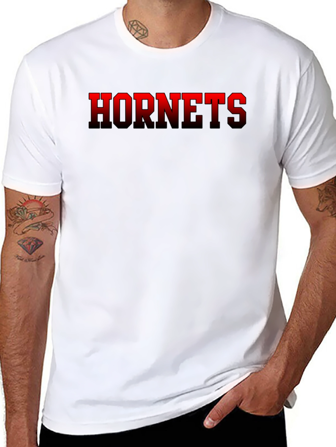 Hornets Graphic Tee - Black Cotton Blend