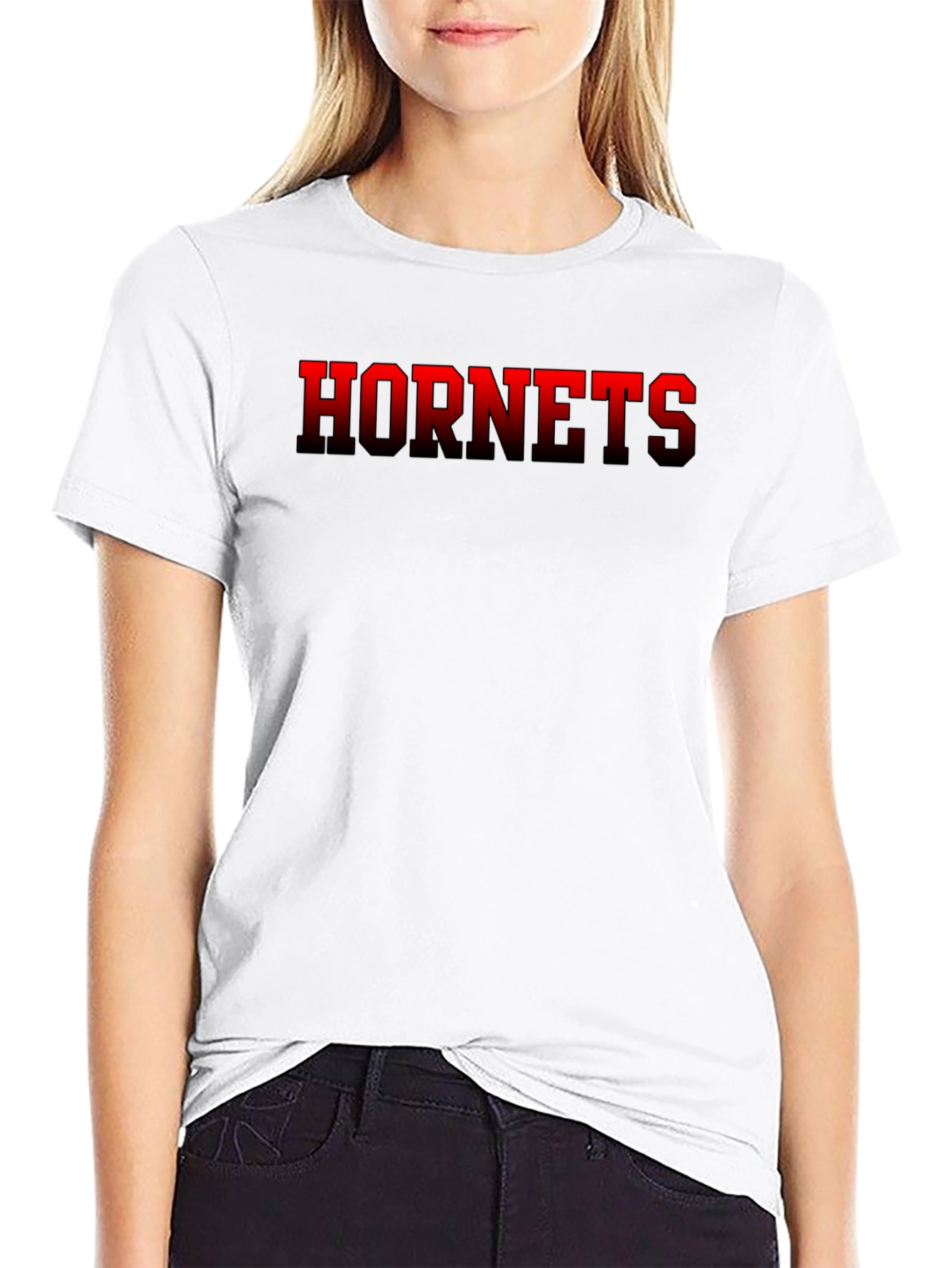Hornets Graphic Tee - Black Cotton Blend