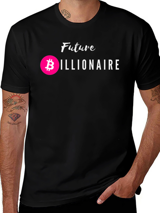 Future Billionaire Bitcoin Black Graphic Tee