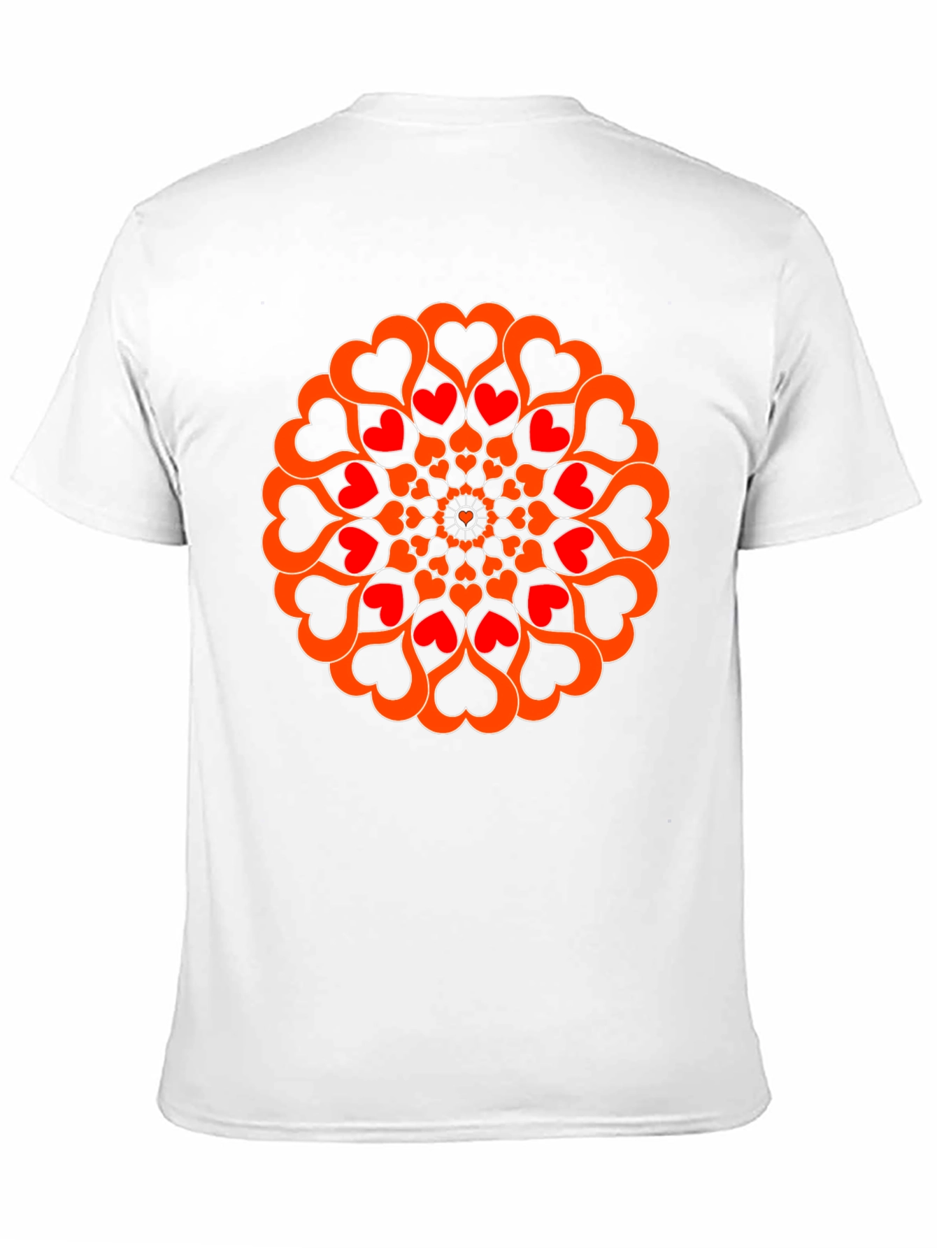 Heart Mandala Graphic Tee - Black