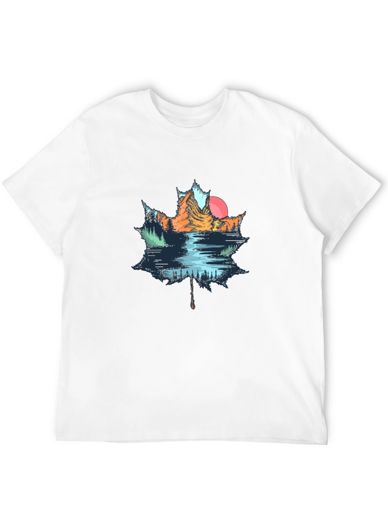 Maple Leaf Nature Graphic T-Shirt