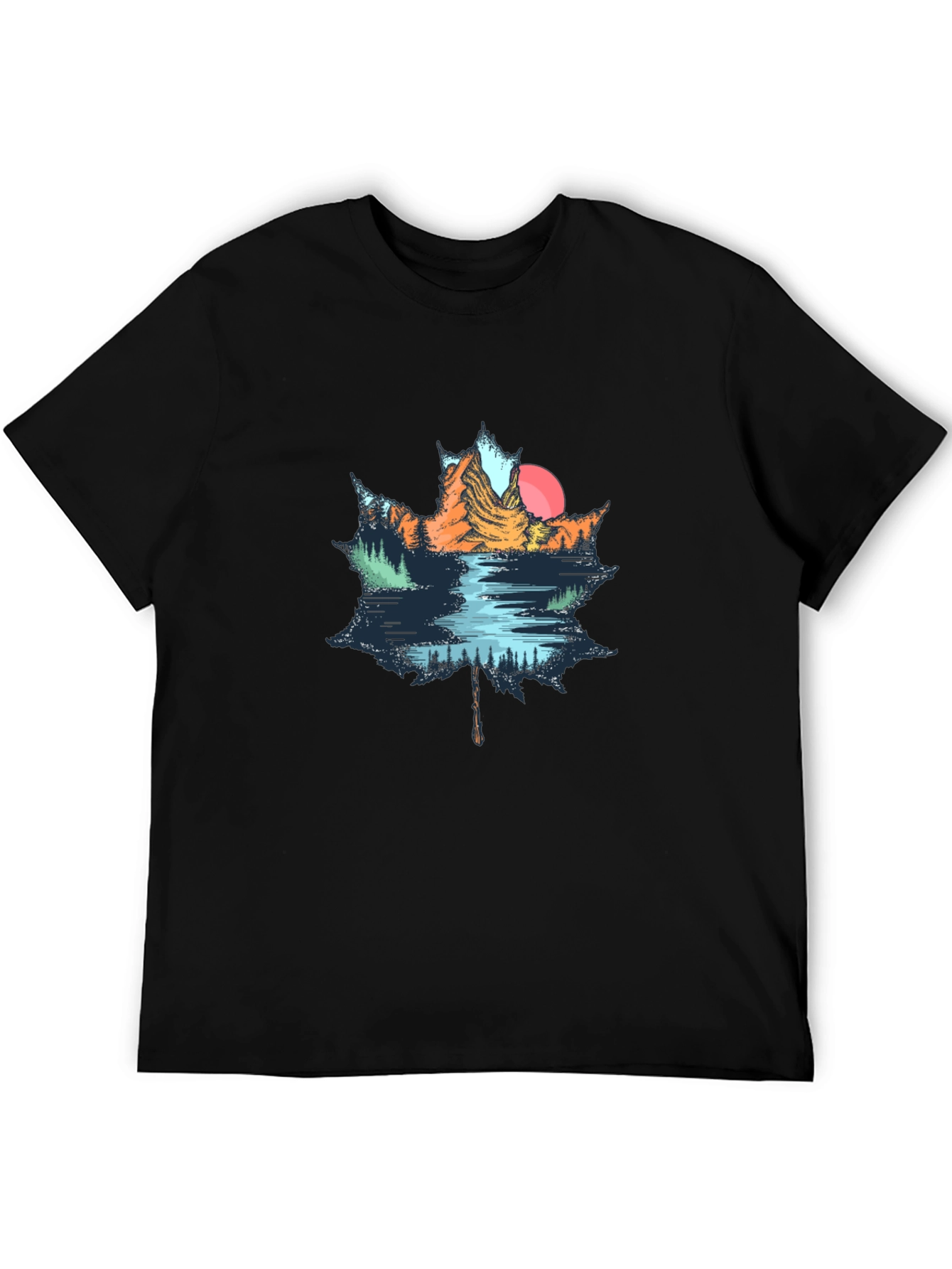 Maple Leaf Nature Graphic T-Shirt