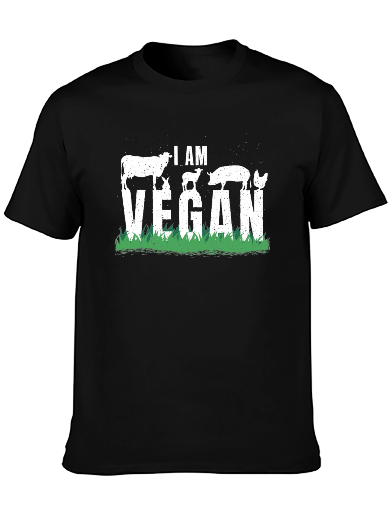 I Am Vegan Animal Silhouette T-Shirt