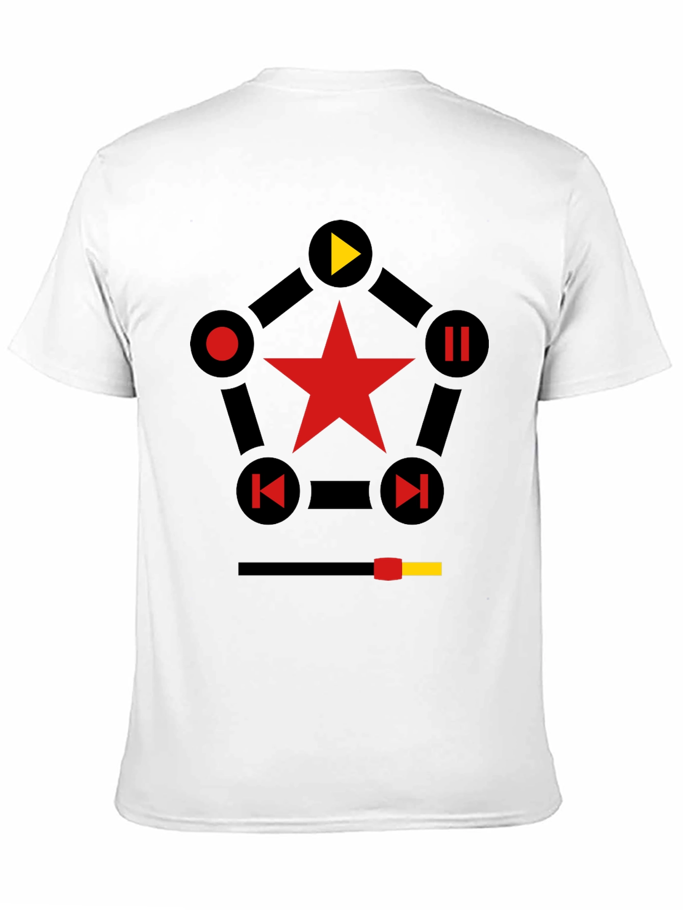 Star Media Player T-Shirt - Black