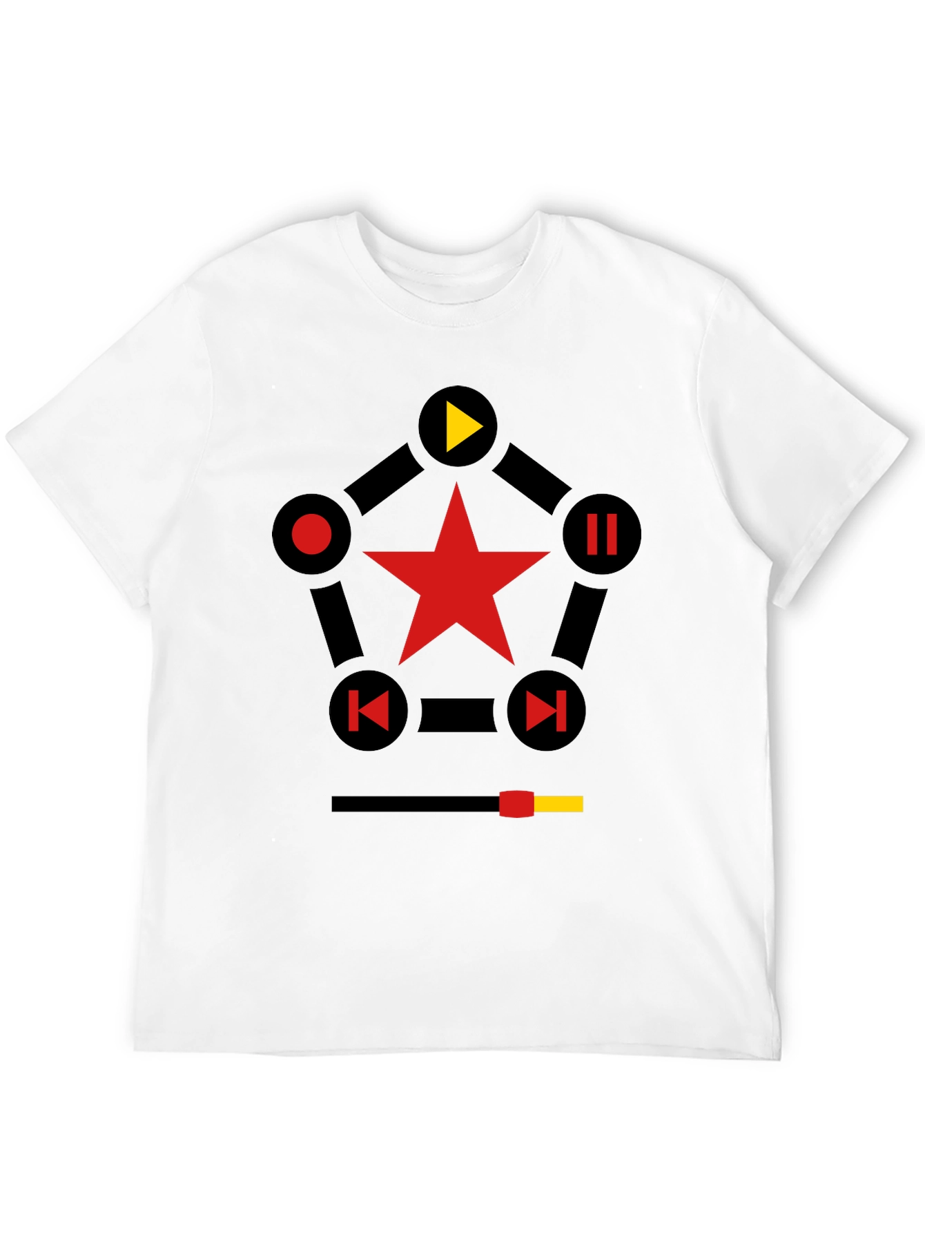 Star Media Player T-Shirt - Black