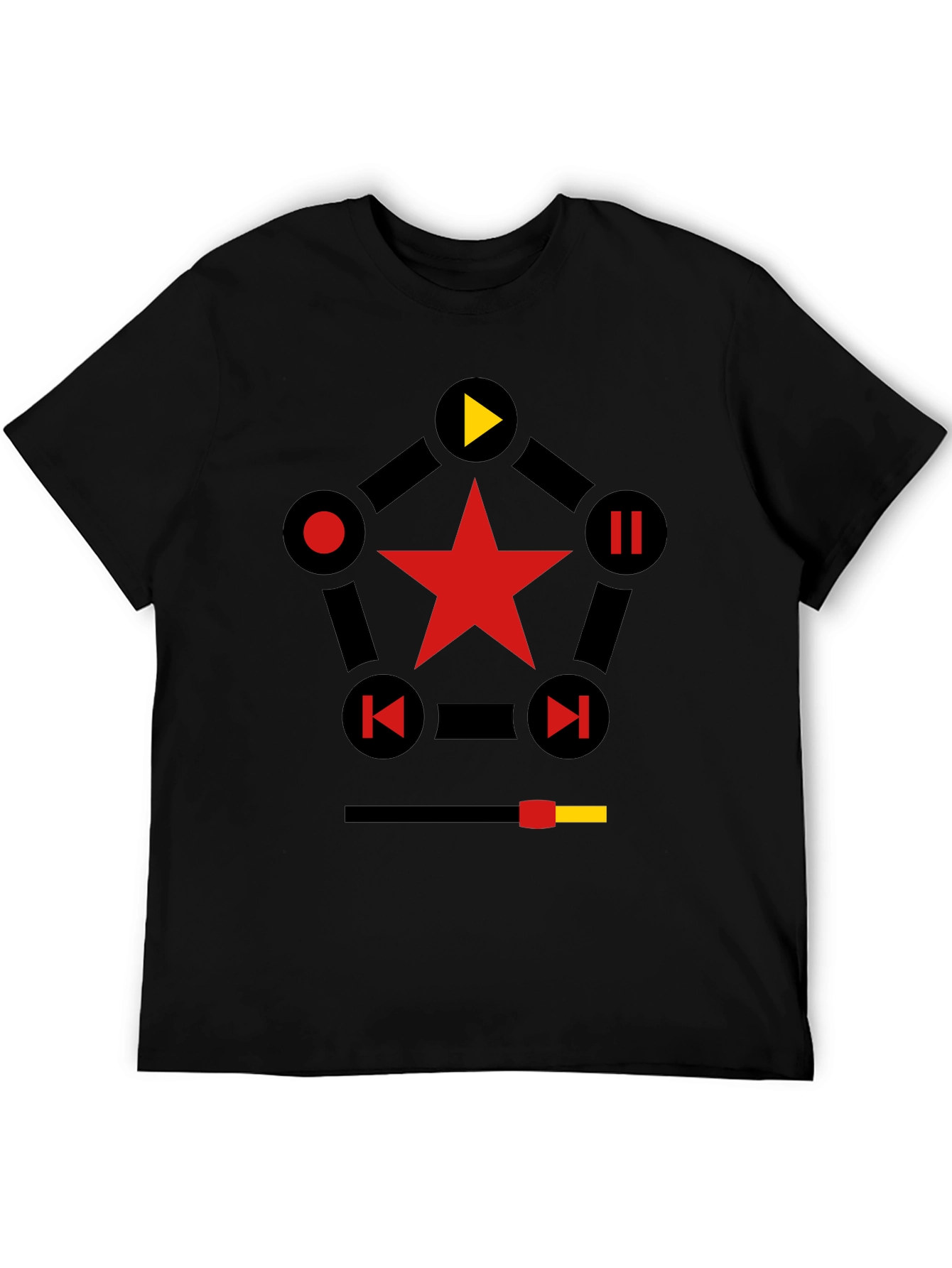 Star Media Player T-Shirt - Black