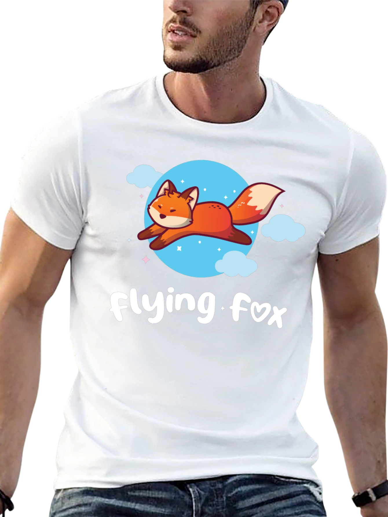 Flying Fox Graphic Tee - Cartoon Animal T-Shirt