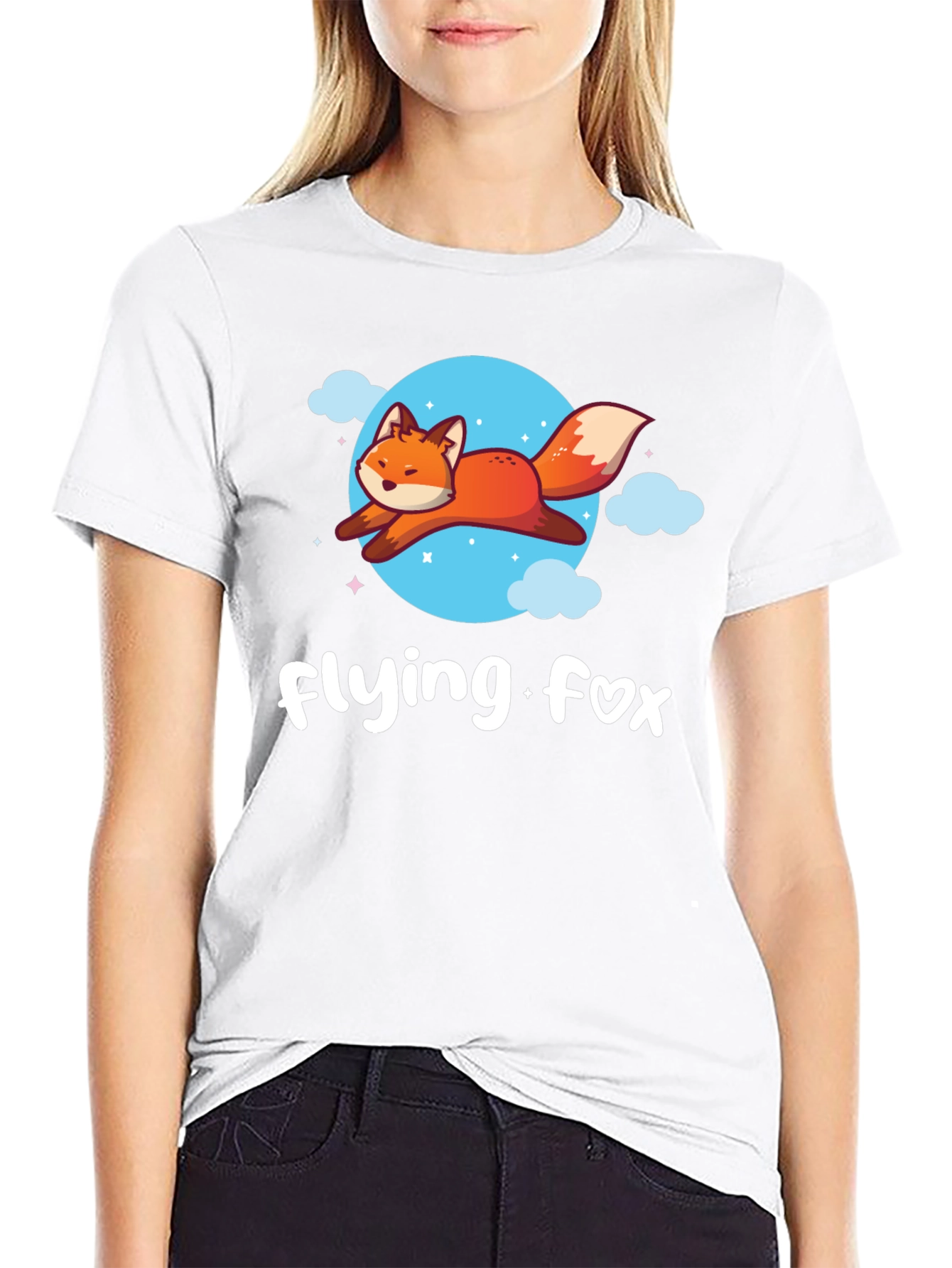 Flying Fox Graphic Tee - Cartoon Animal T-Shirt