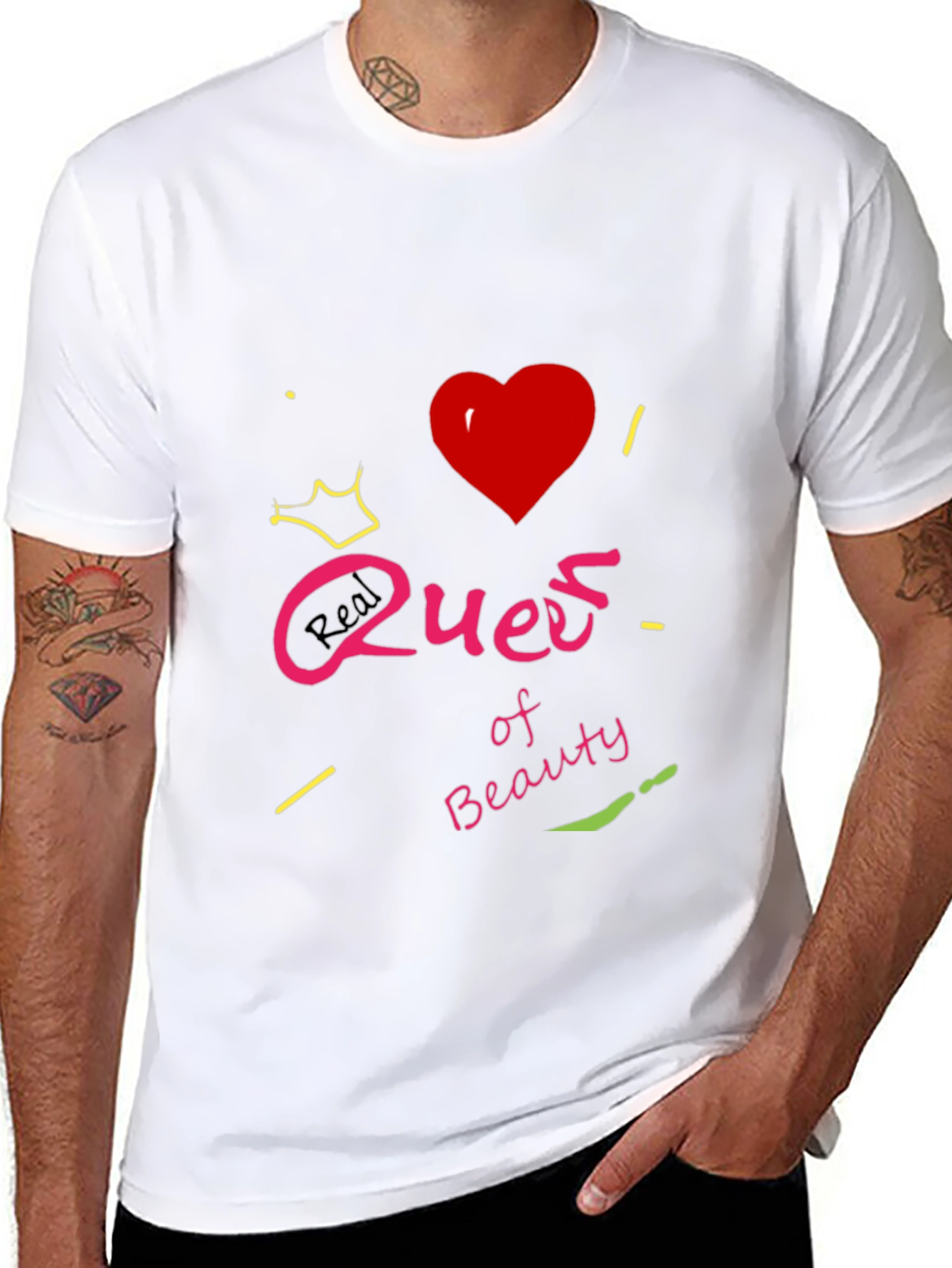 Real Queen of Beauty Graphic T-Shirt - Black