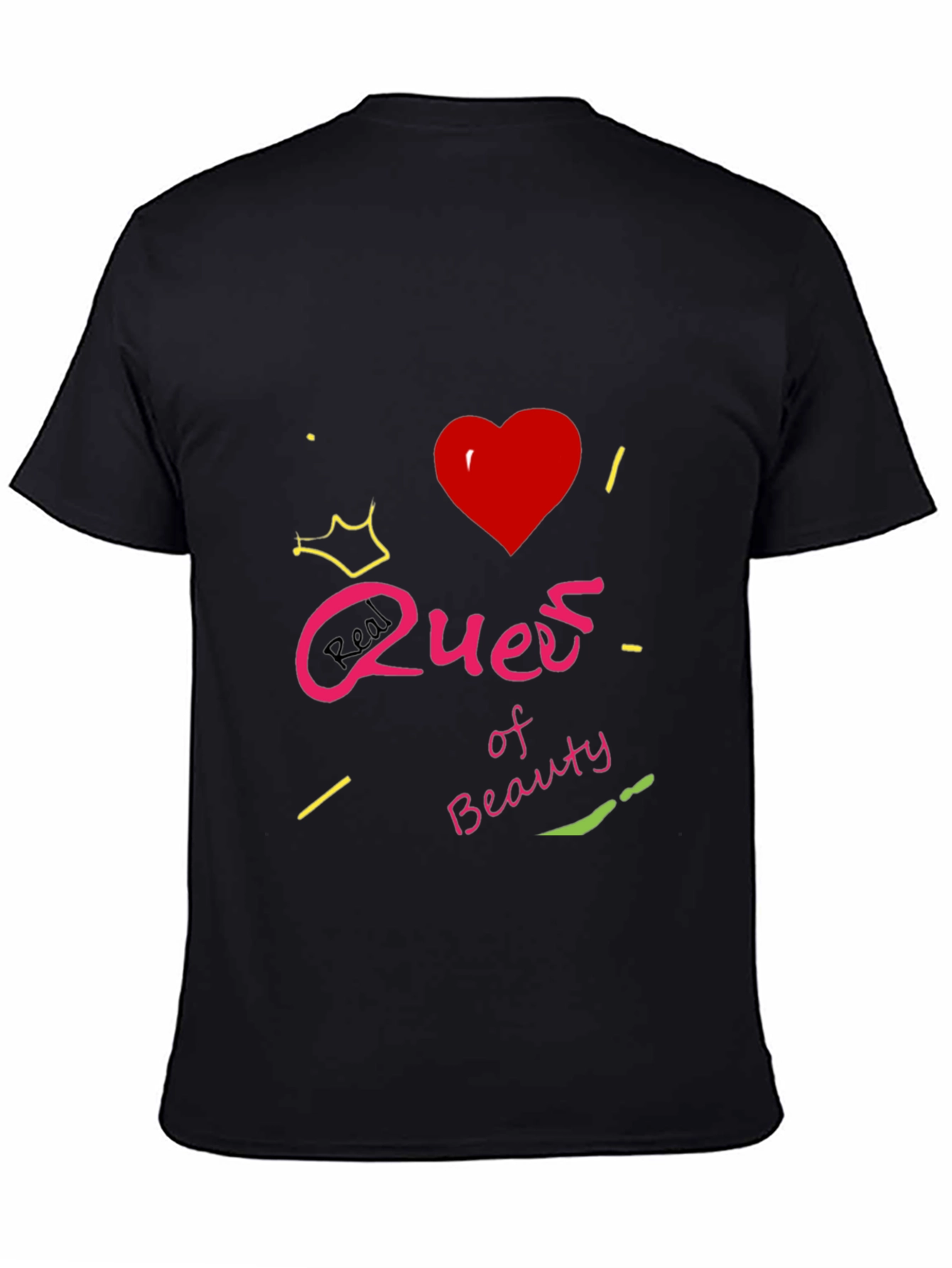 Real Queen of Beauty Graphic T-Shirt - Black