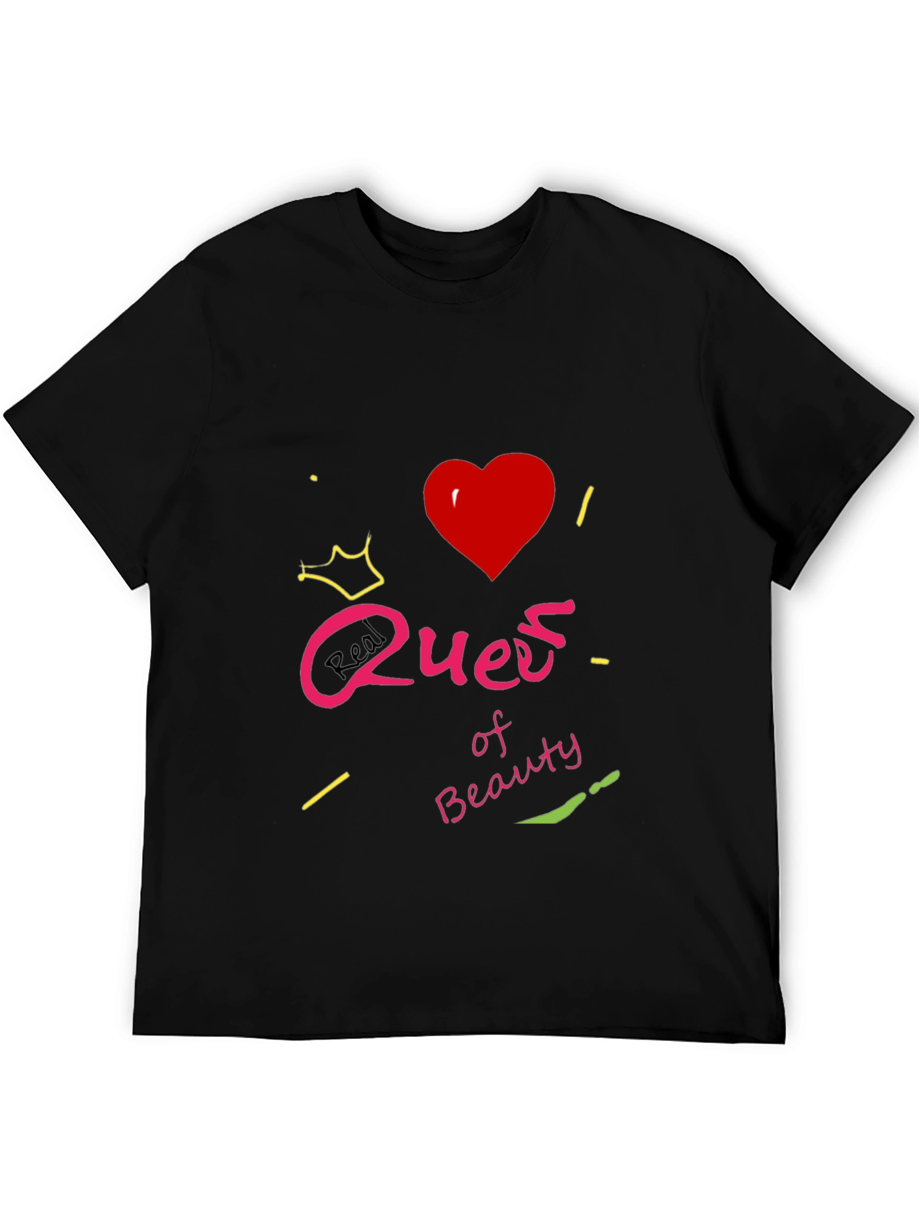 Real Queen of Beauty Graphic T-Shirt - Black
