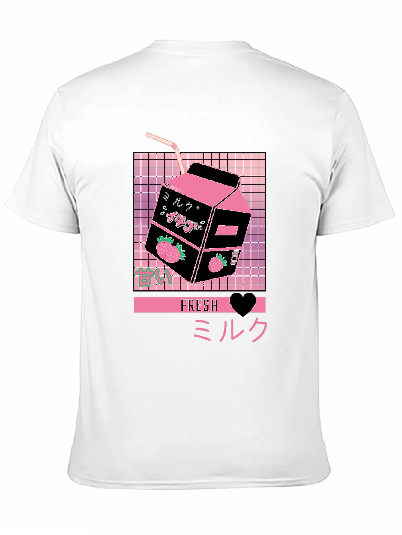 Fresh Milk Strawberry Aesthetic T-Shirt