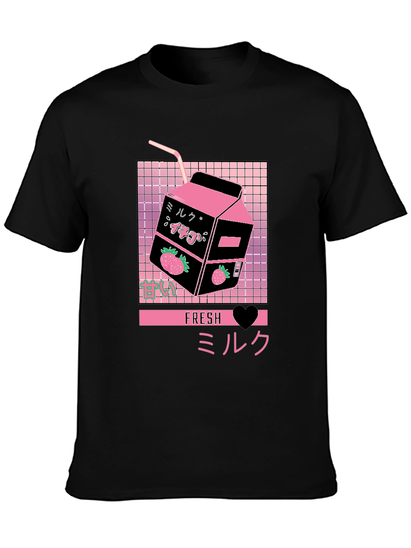 Fresh Milk Strawberry Aesthetic T-Shirt