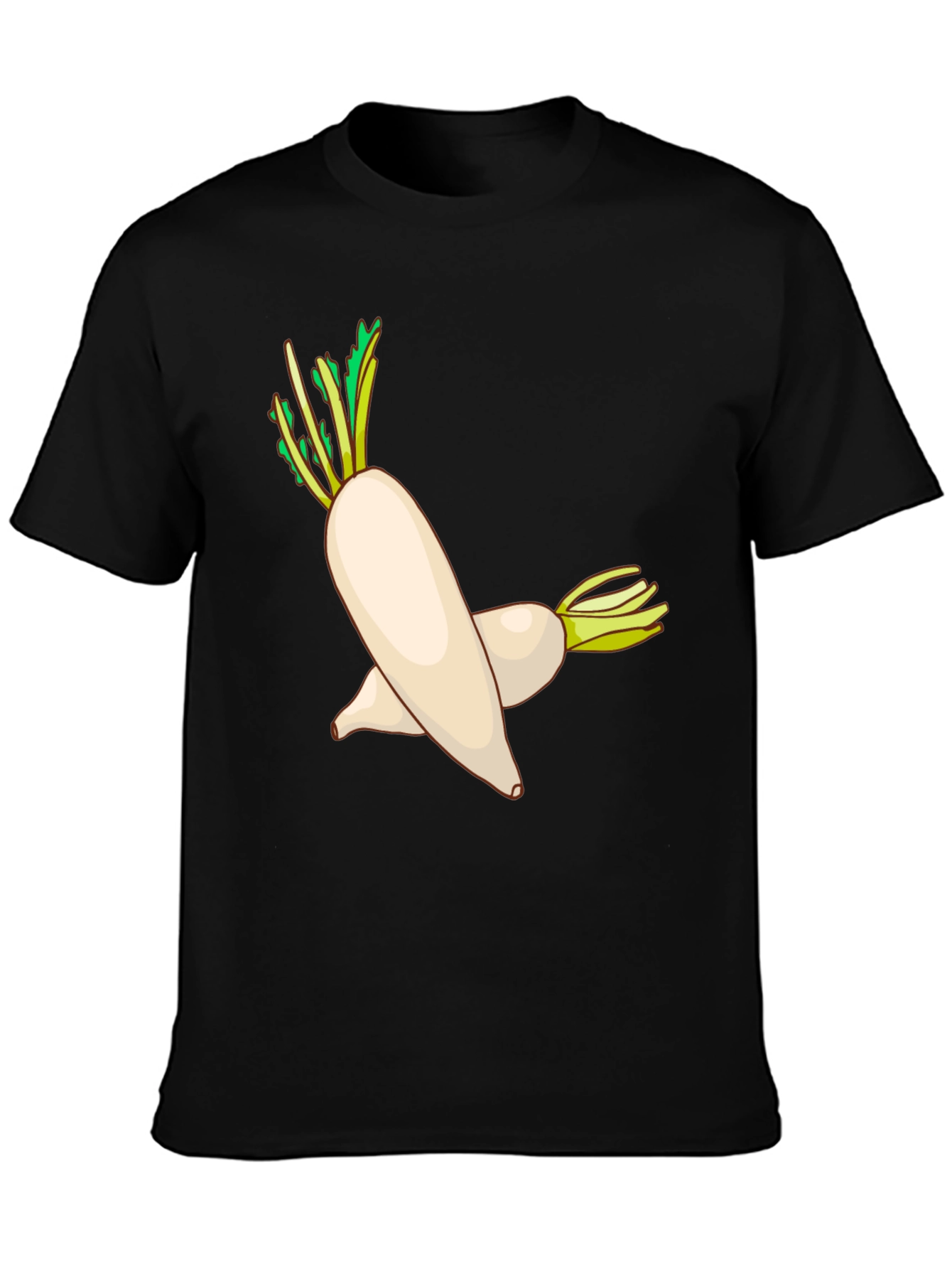 Radish Graphic Tee - Black Cotton Blend T-Shirt