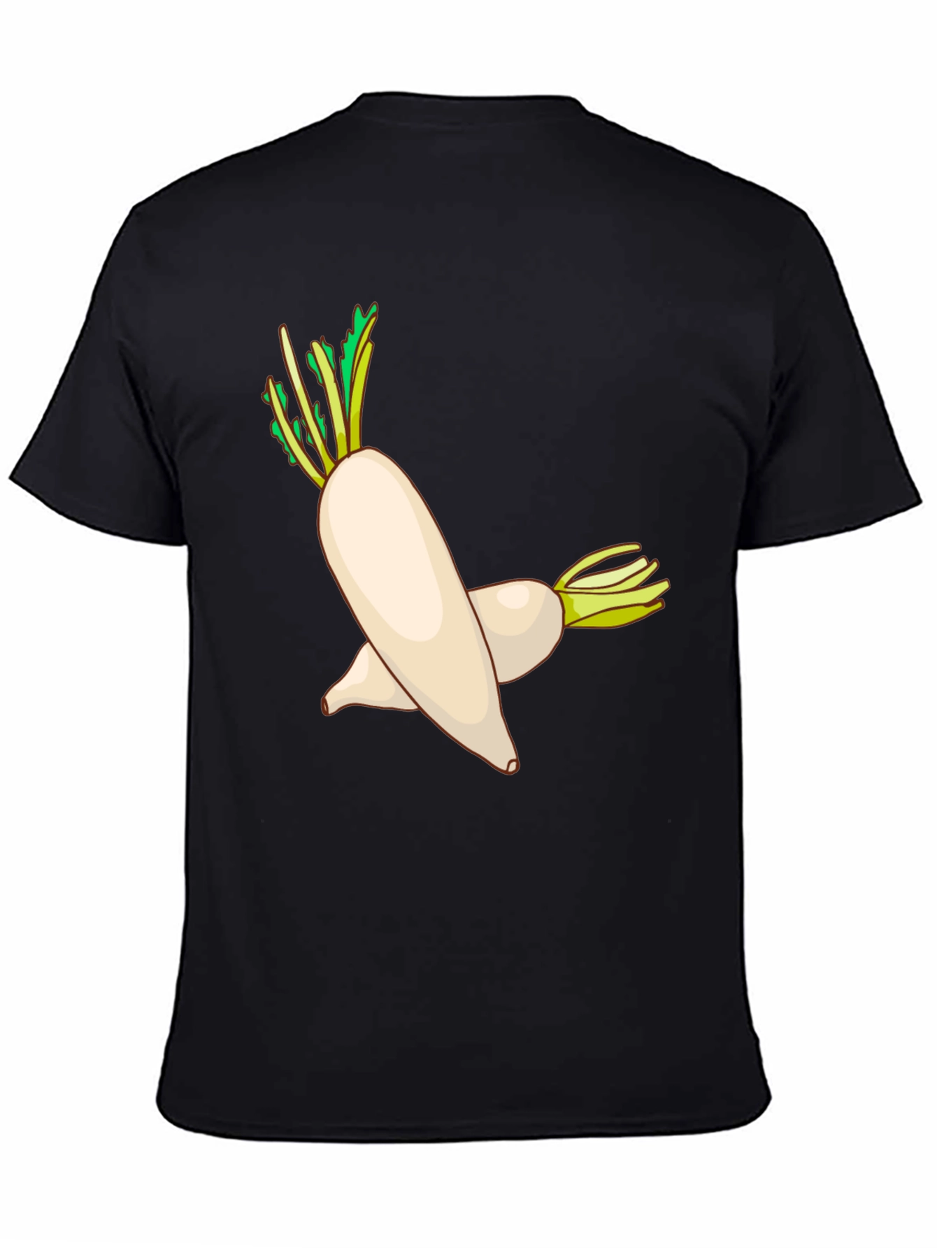 Radish Graphic Tee - Black Cotton Blend T-Shirt