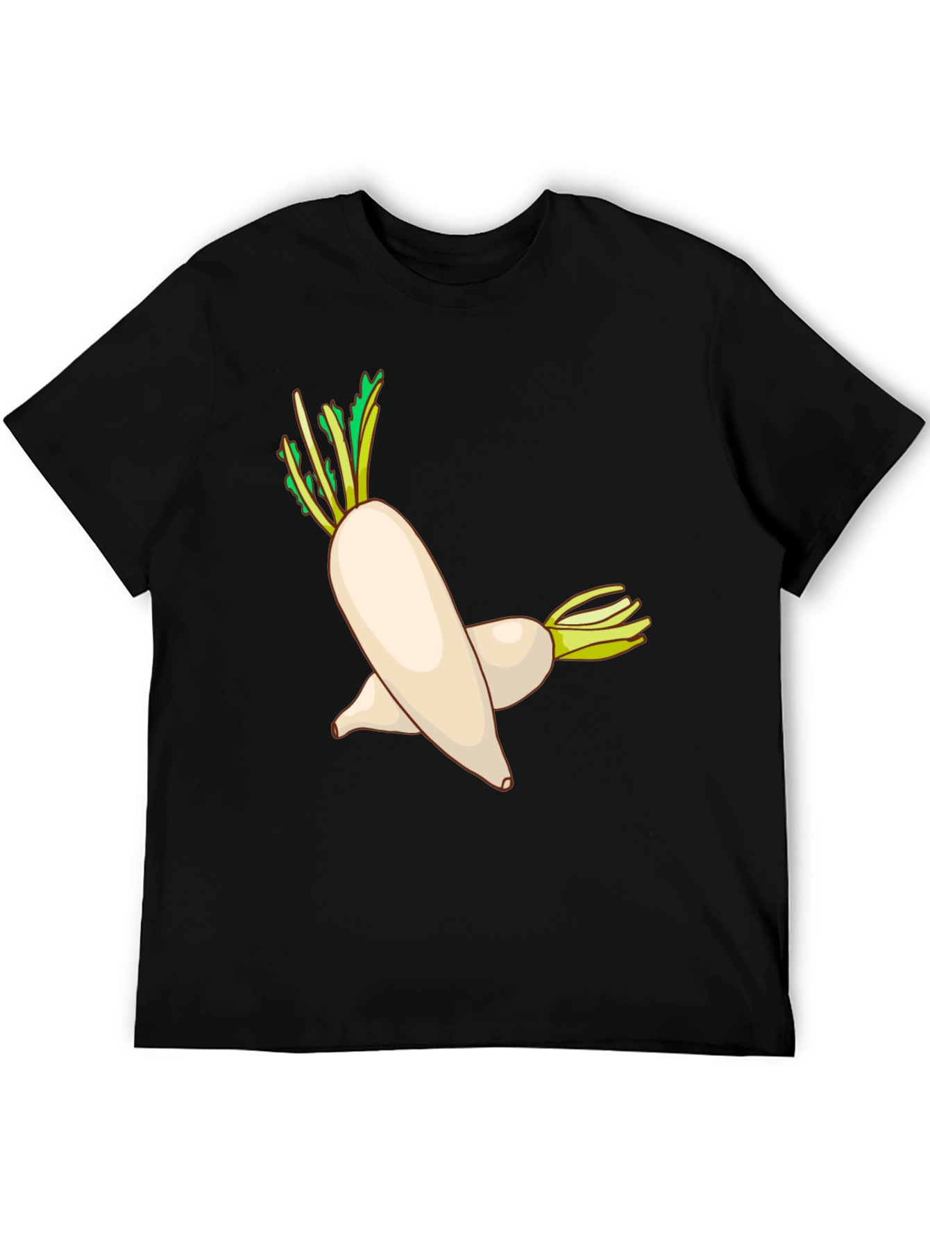 Radish Graphic Tee - Black Cotton Blend T-Shirt