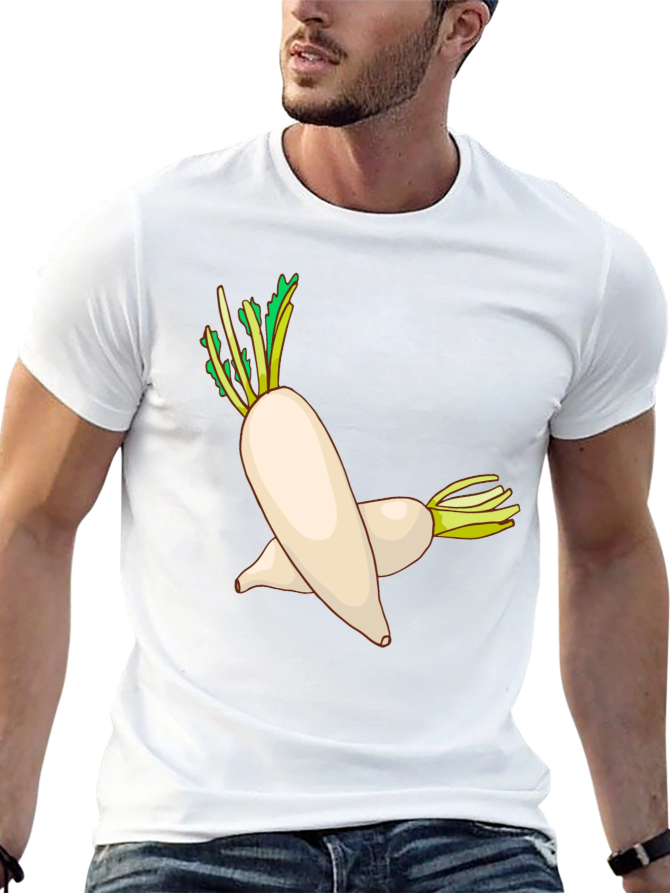 Radish Graphic Tee - Black Cotton Blend T-Shirt