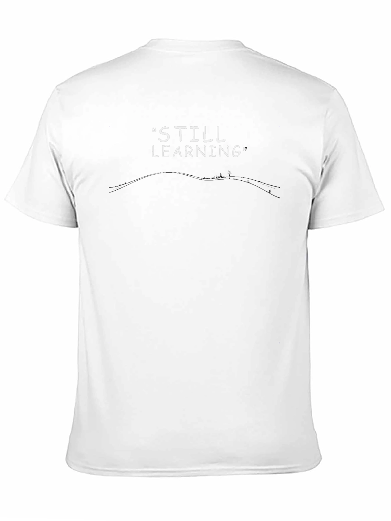 Still Learning Graphic Tee - Black Cotton Comfort