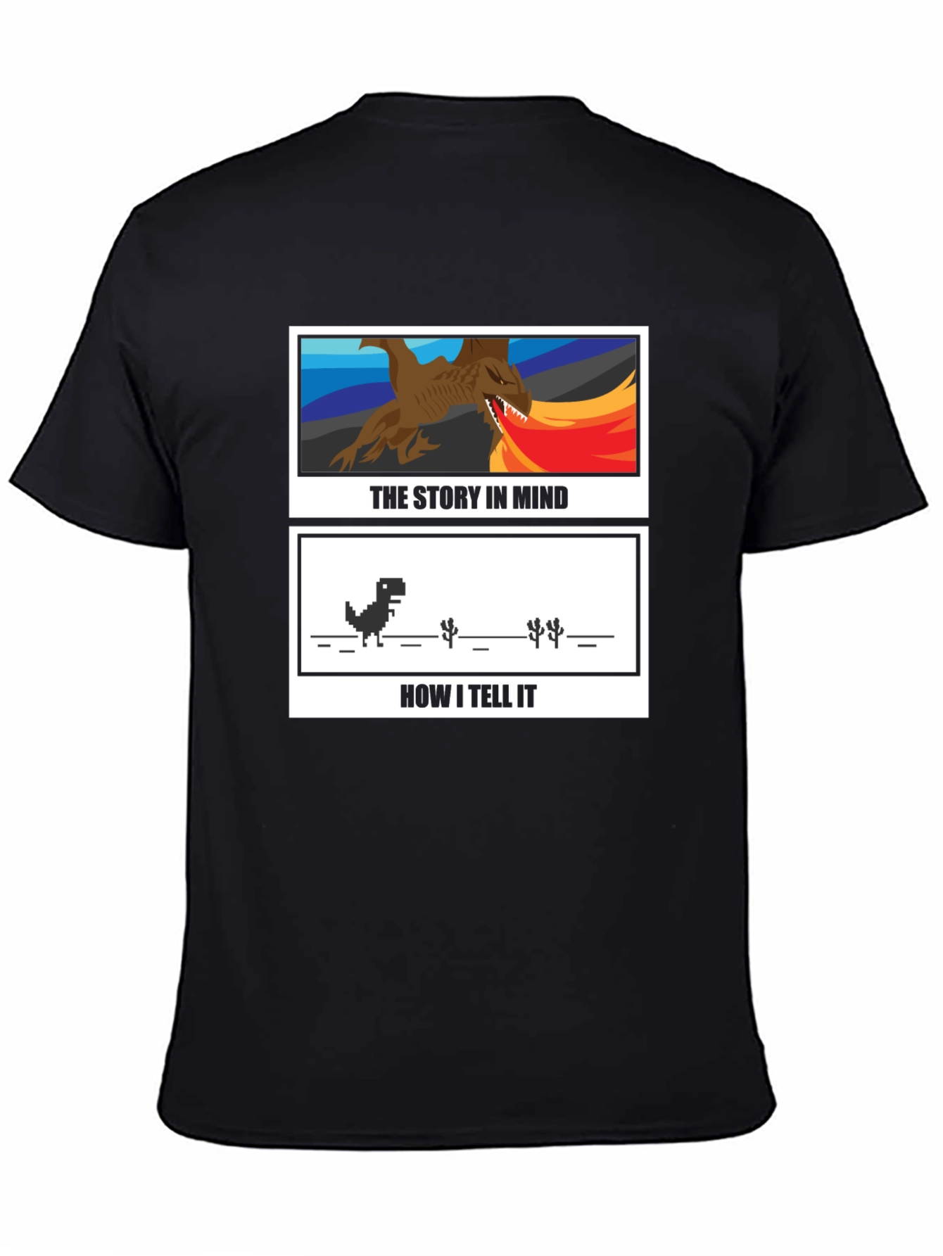 Story in Mind Graphic Black T-Shirt
