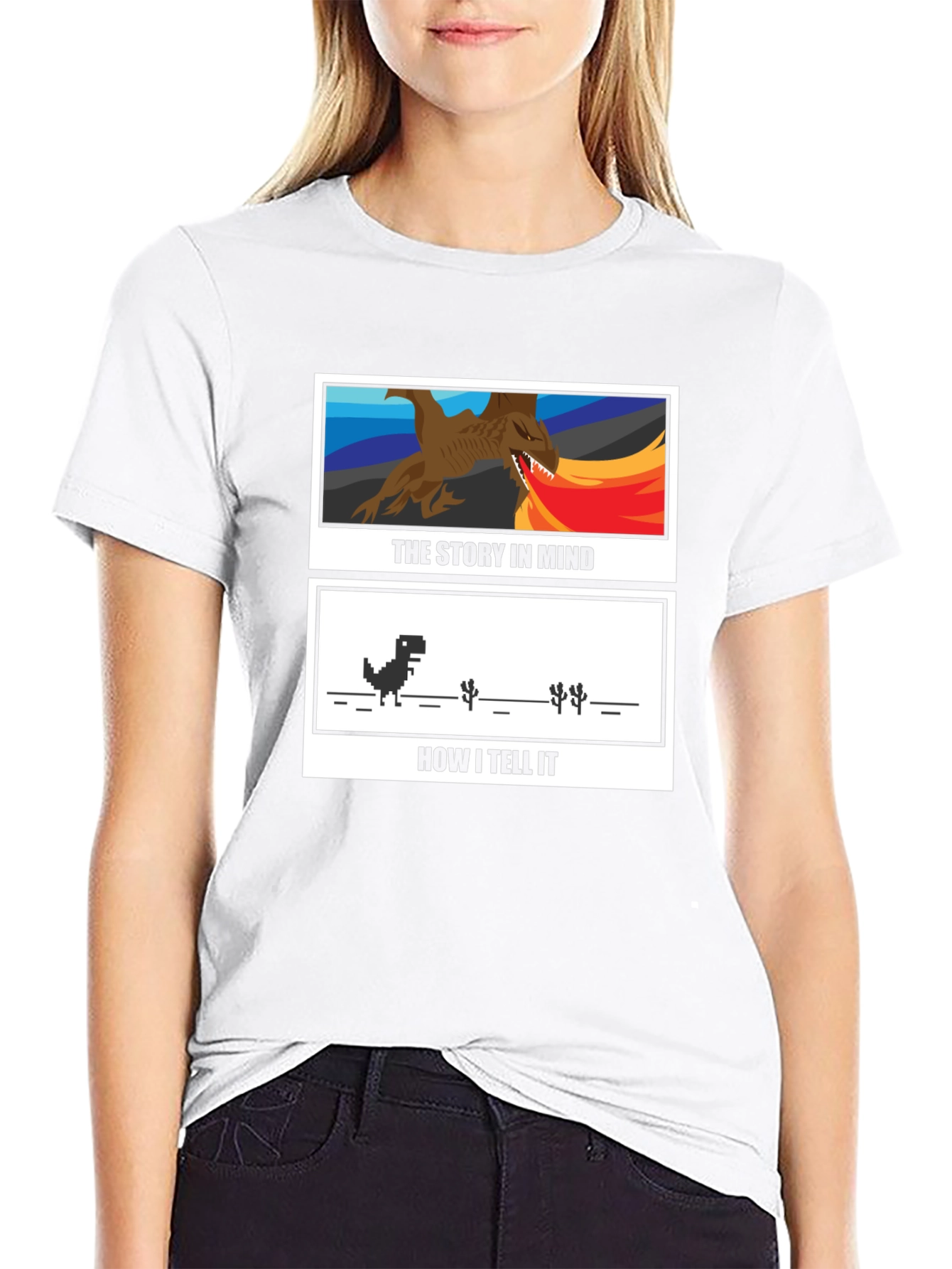 Story in Mind Graphic Black T-Shirt