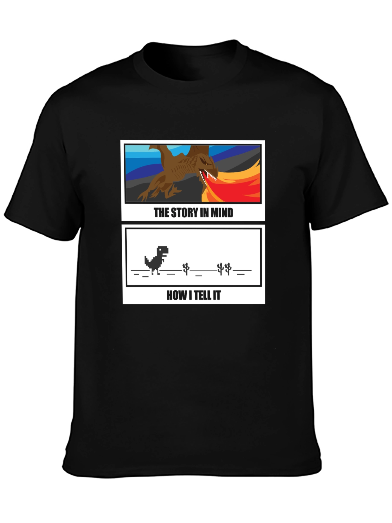 Story in Mind Graphic Black T-Shirt