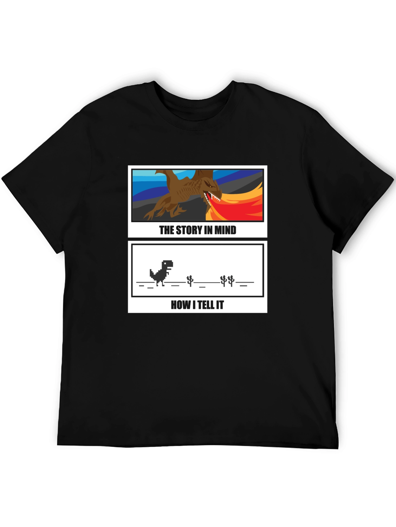 Story in Mind Graphic Black T-Shirt