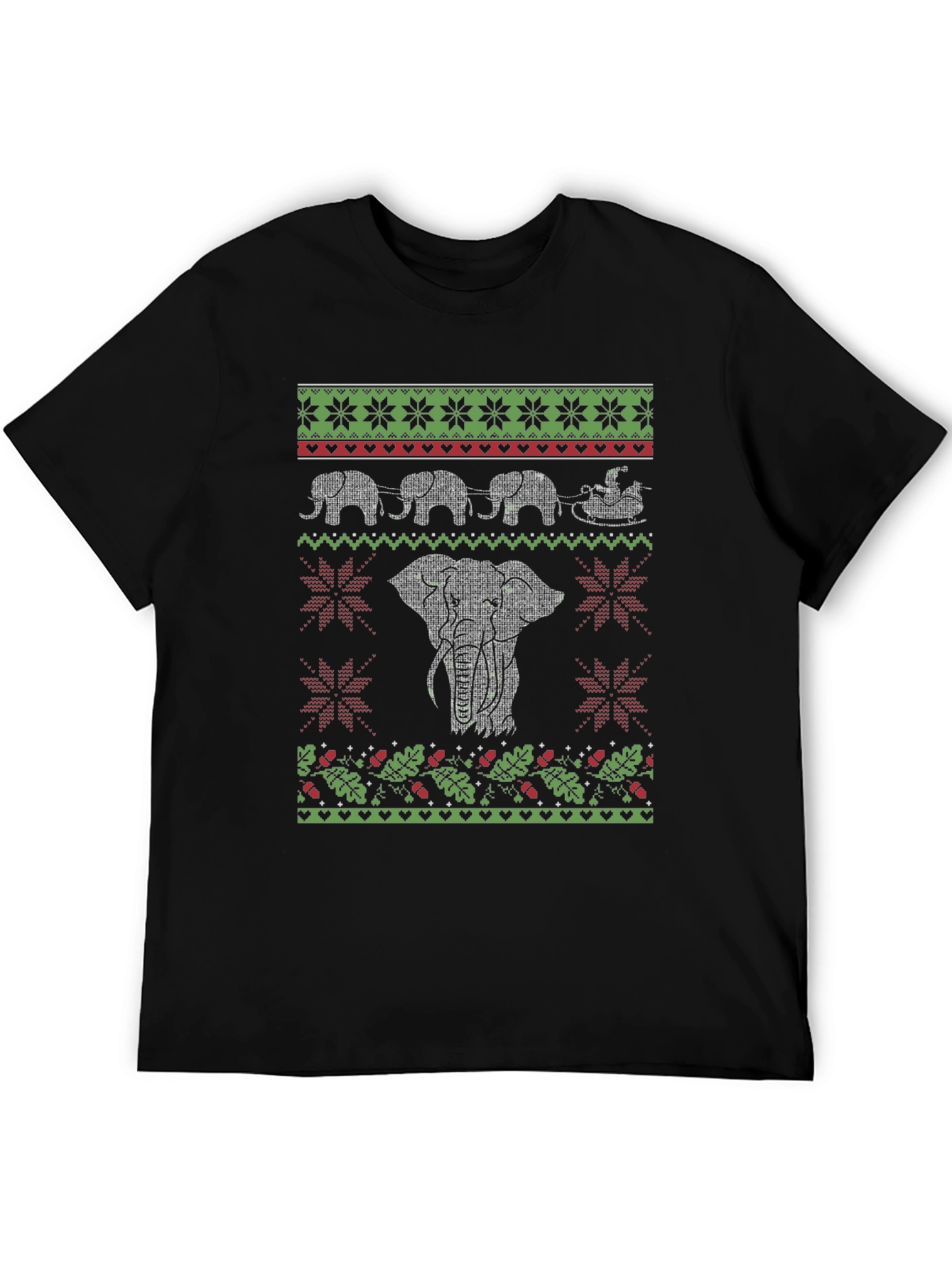 Elephant Christmas Ugly Sweater T-Shirt