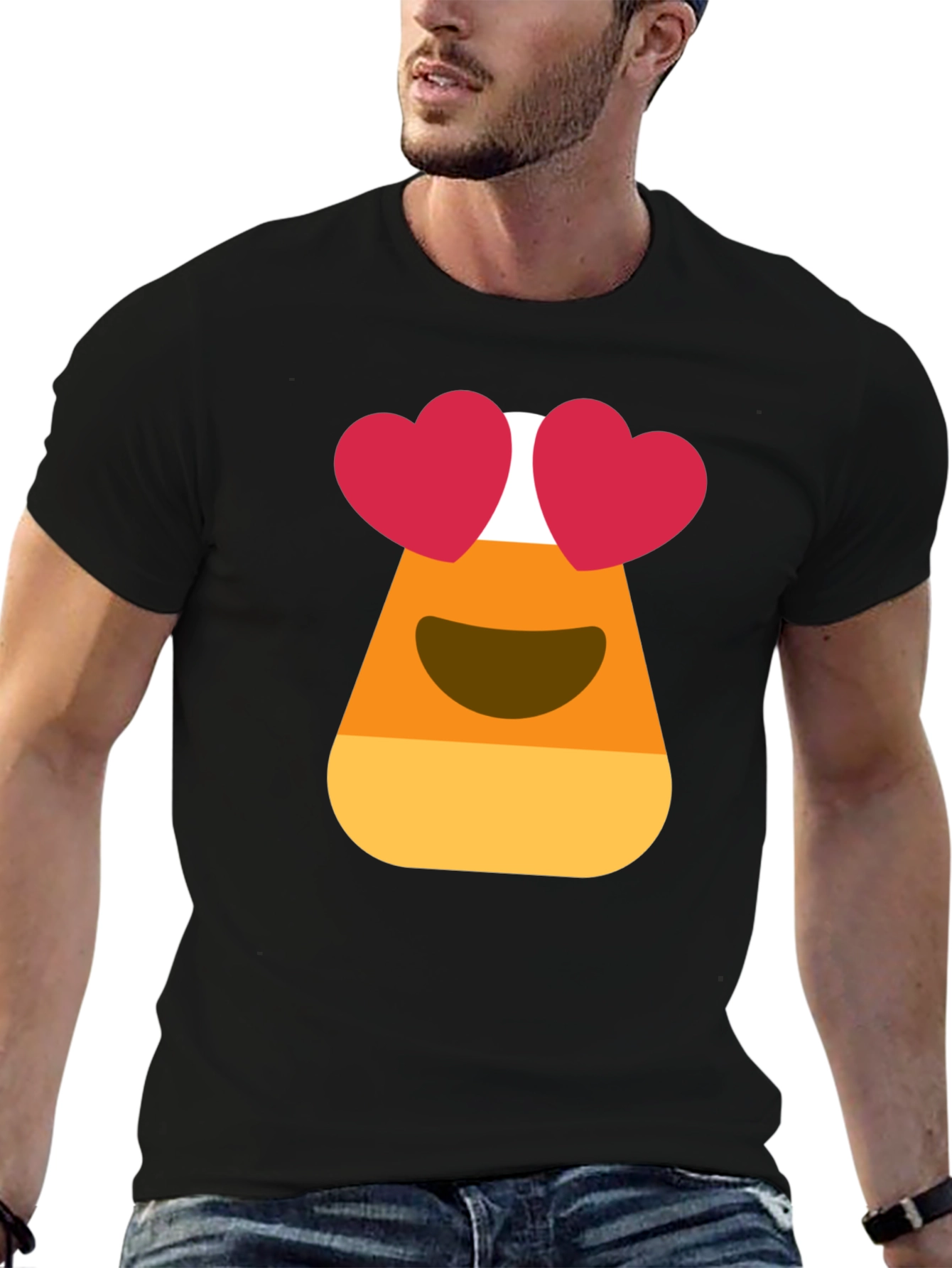 Candy Corn Heart Eyes Halloween T-Shirt