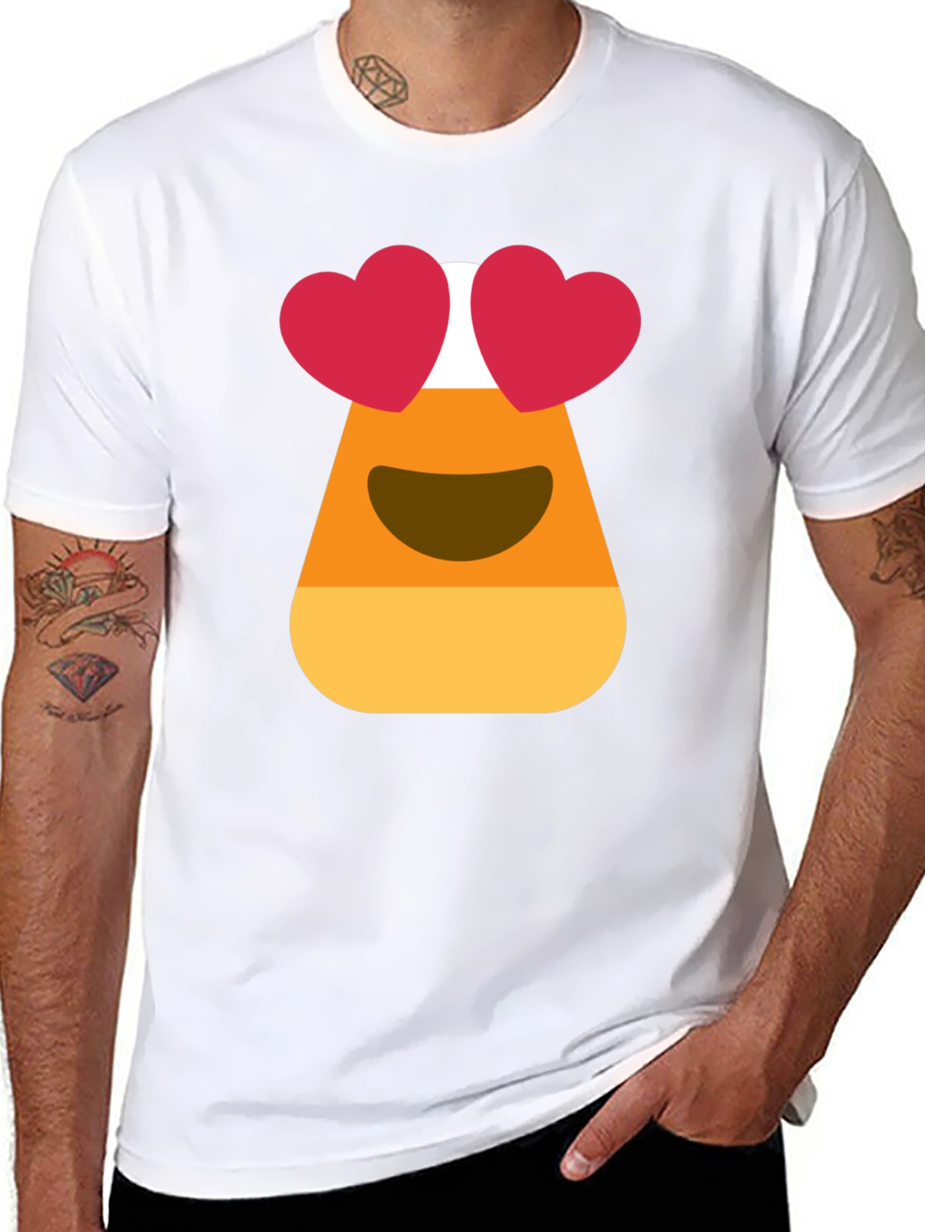 Candy Corn Heart Eyes Halloween T-Shirt