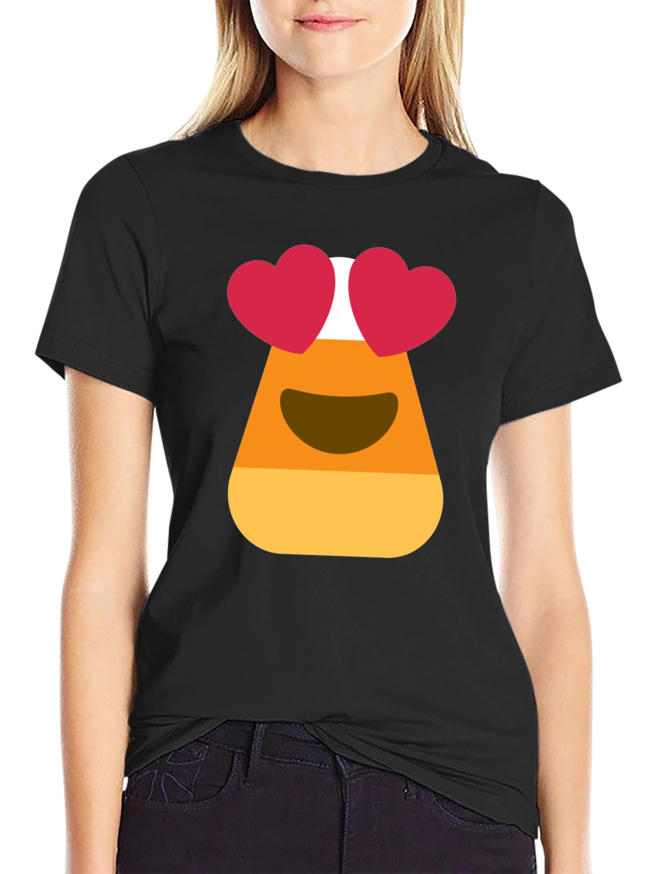 Candy Corn Heart Eyes Halloween T-Shirt
