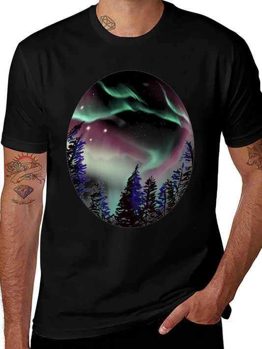 Aurora Borealis Graphic Tee - Northern Lights T-Shirt