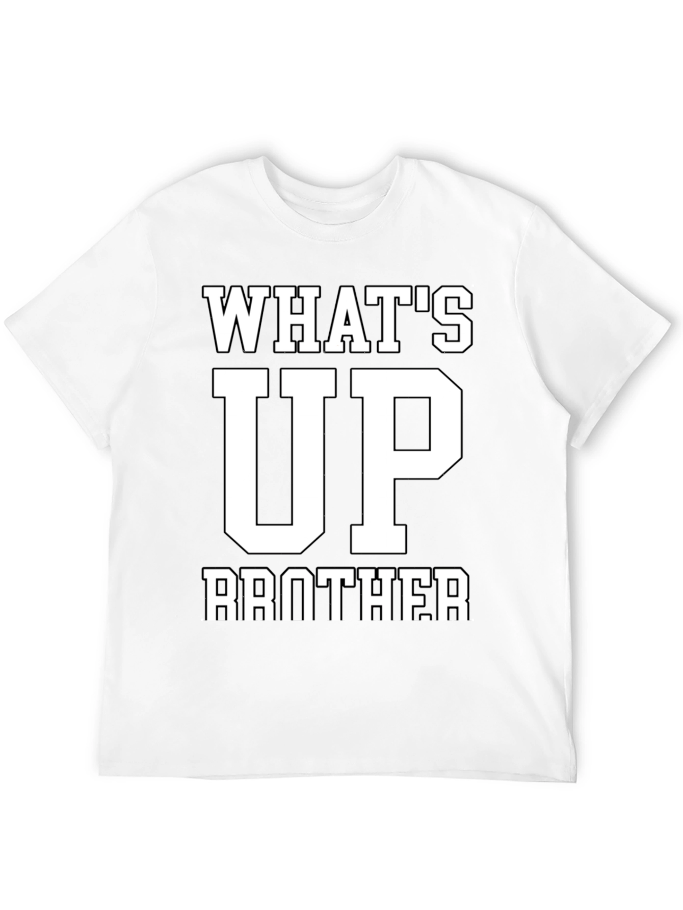Whats Up Brother Black Graphic T-Shirt