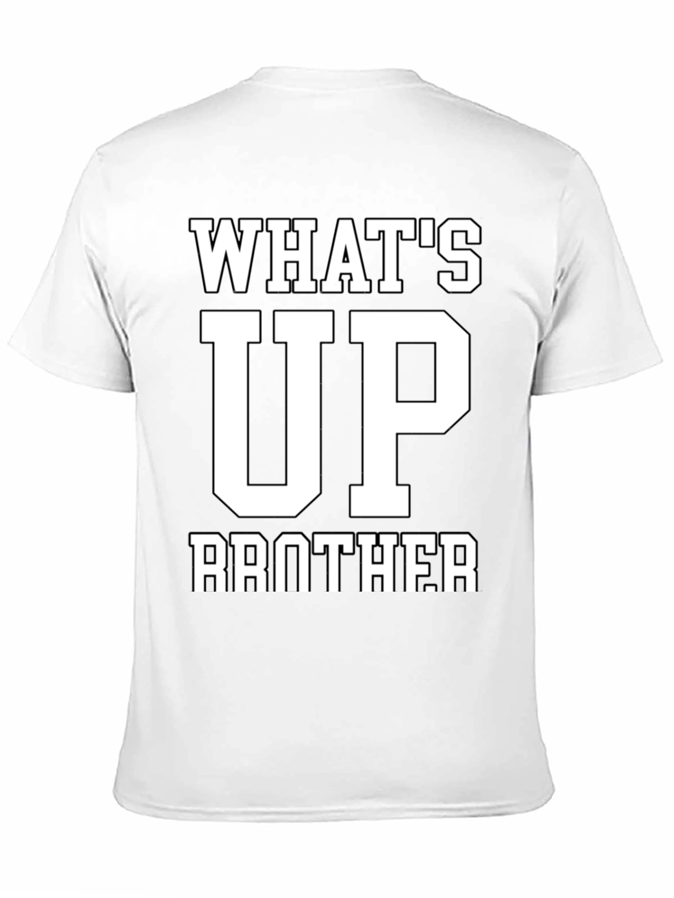 Whats Up Brother Black Graphic T-Shirt
