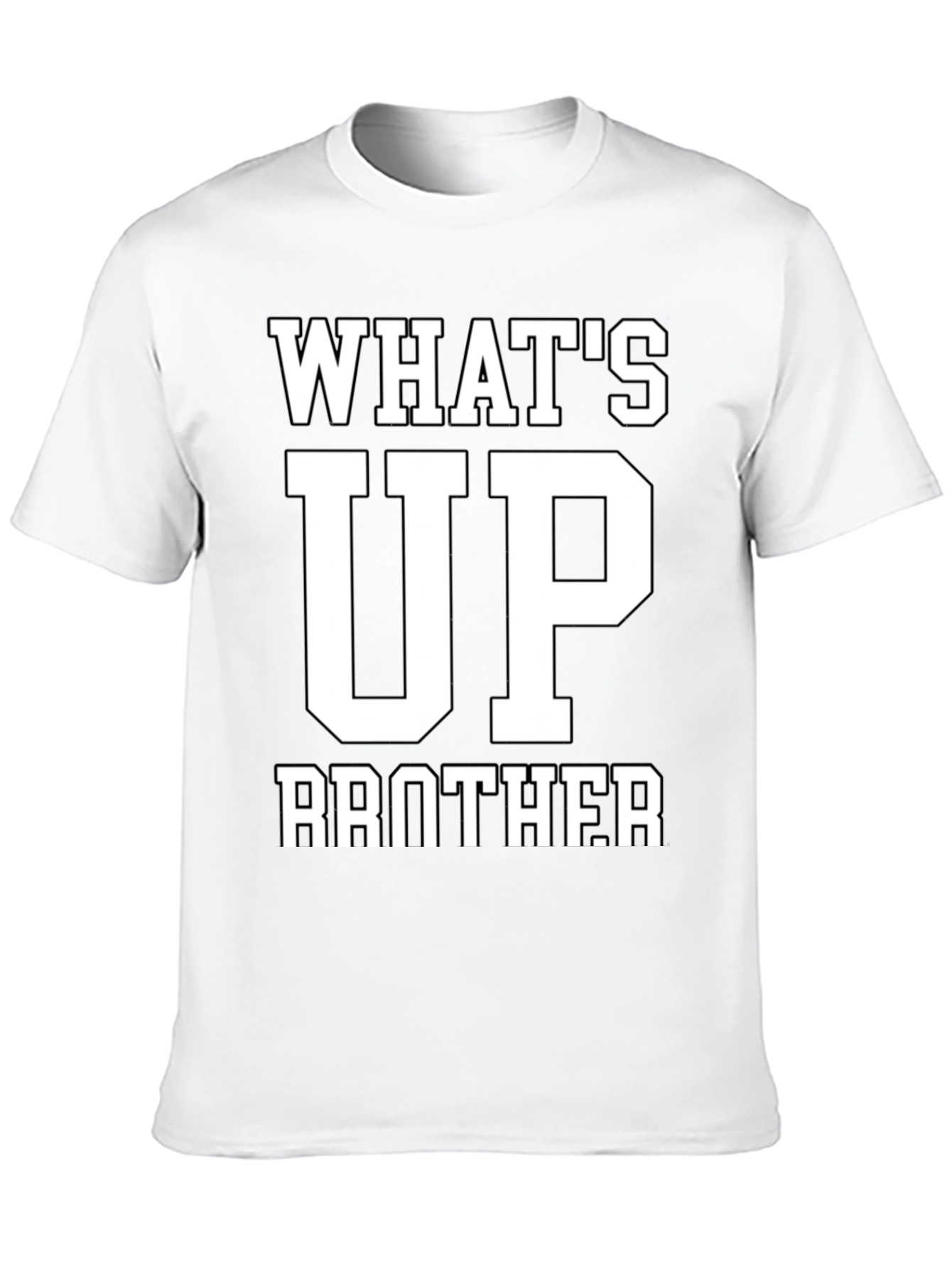 Whats Up Brother Black Graphic T-Shirt
