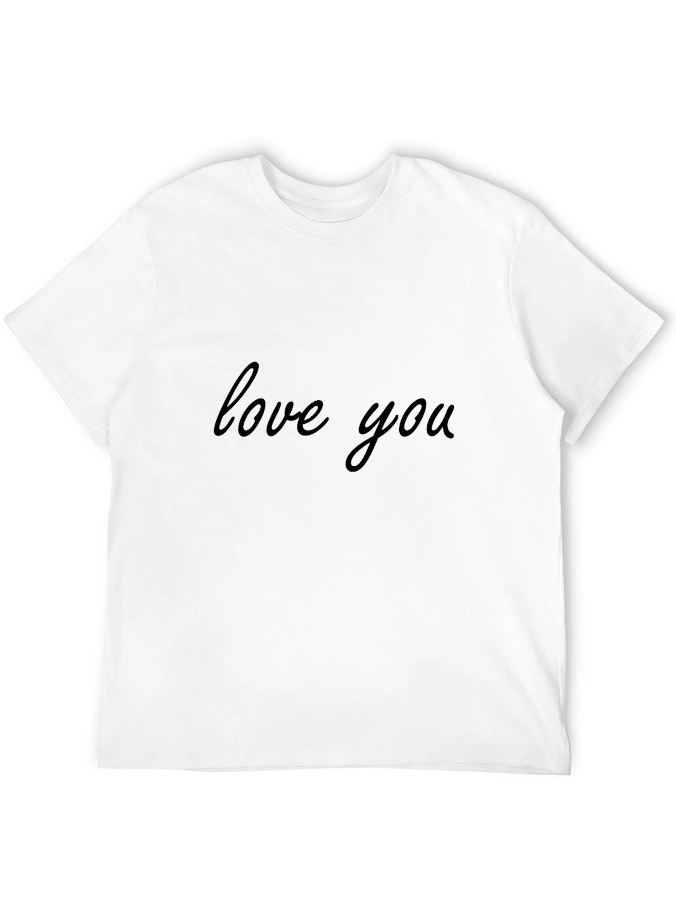 Love You Black Crew Neck T-Shirt