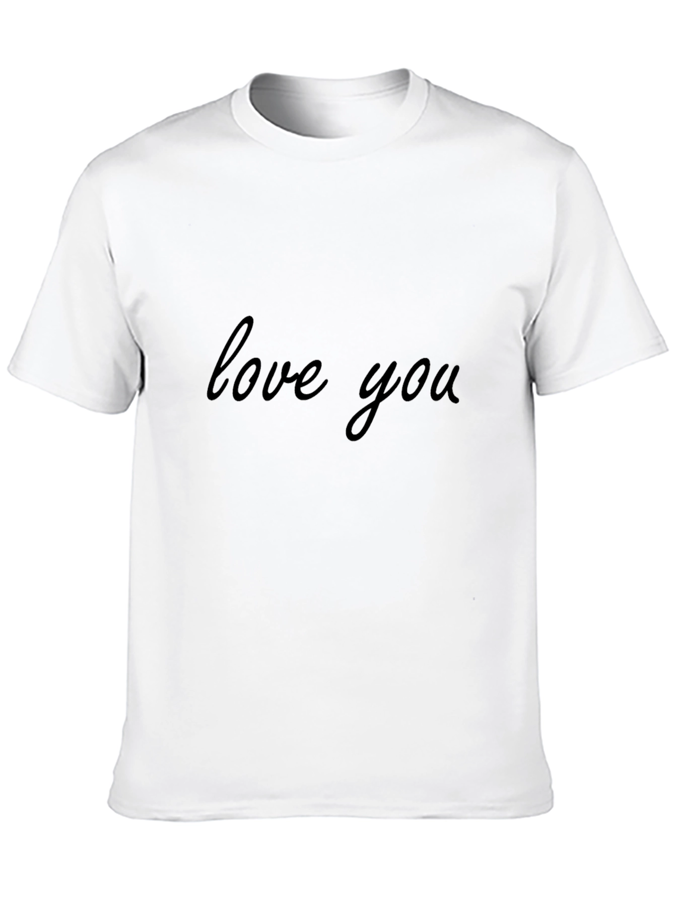 Love You Black Crew Neck T-Shirt
