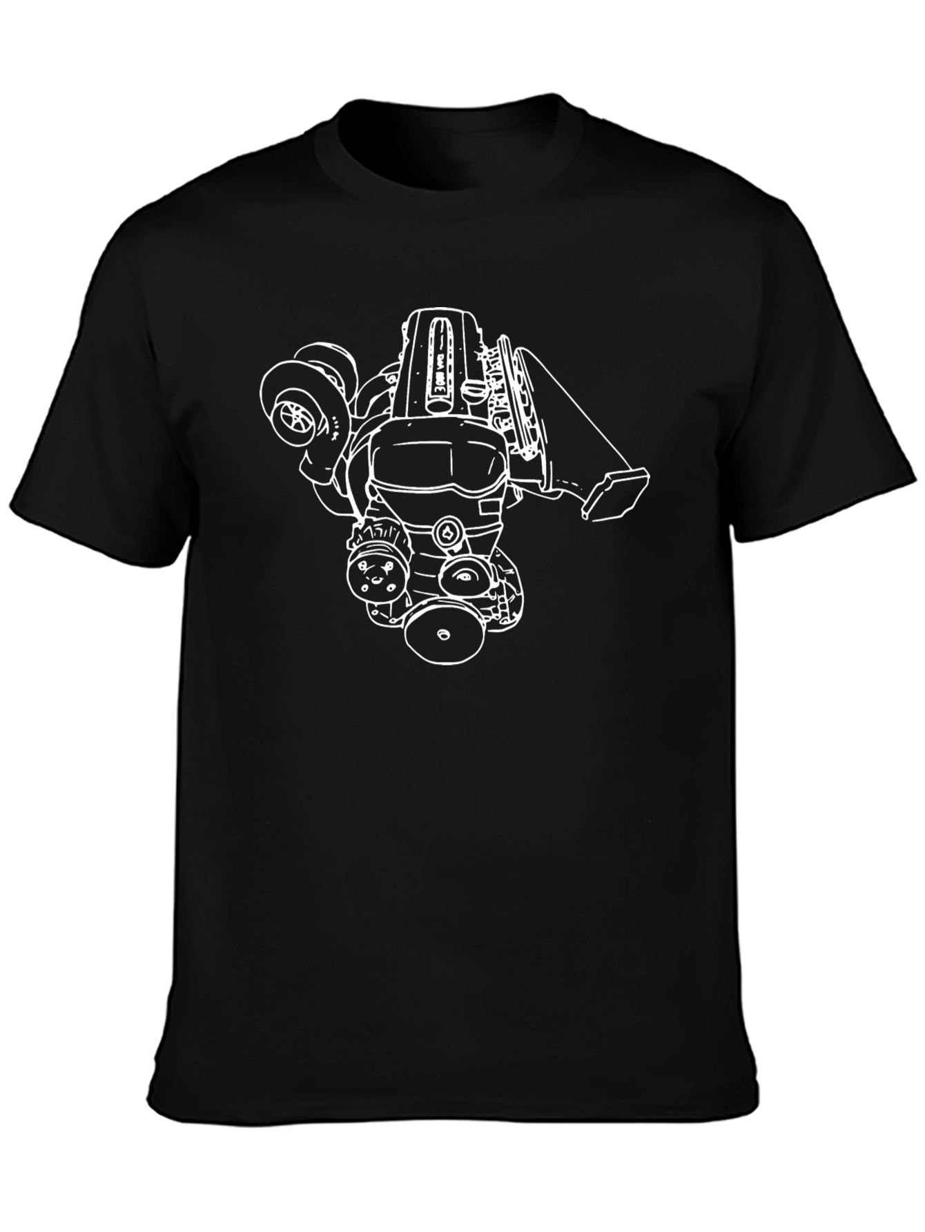 Engine Graphic Black T-Shirt