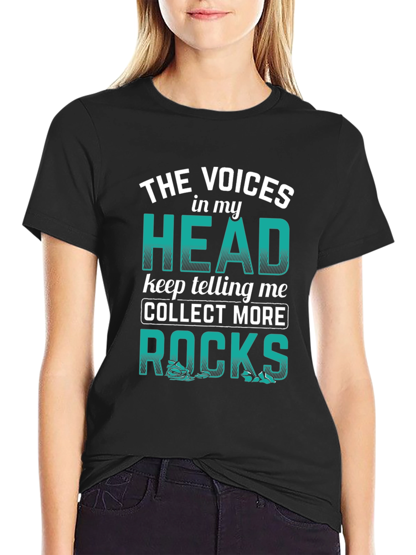 Funny Rock Collecting T-Shirt - Voices in my Head