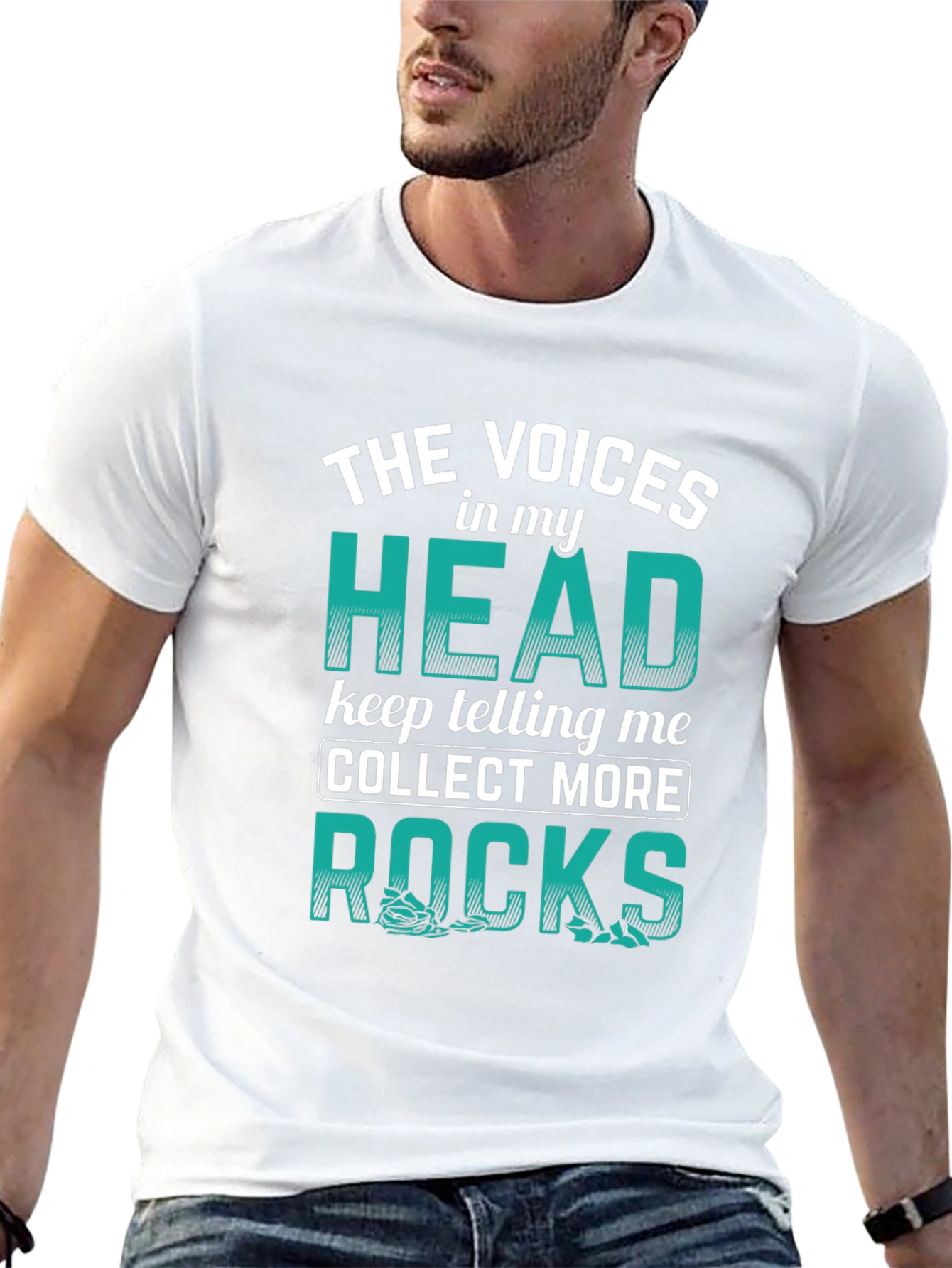 Funny Rock Collecting T-Shirt - Voices in my Head