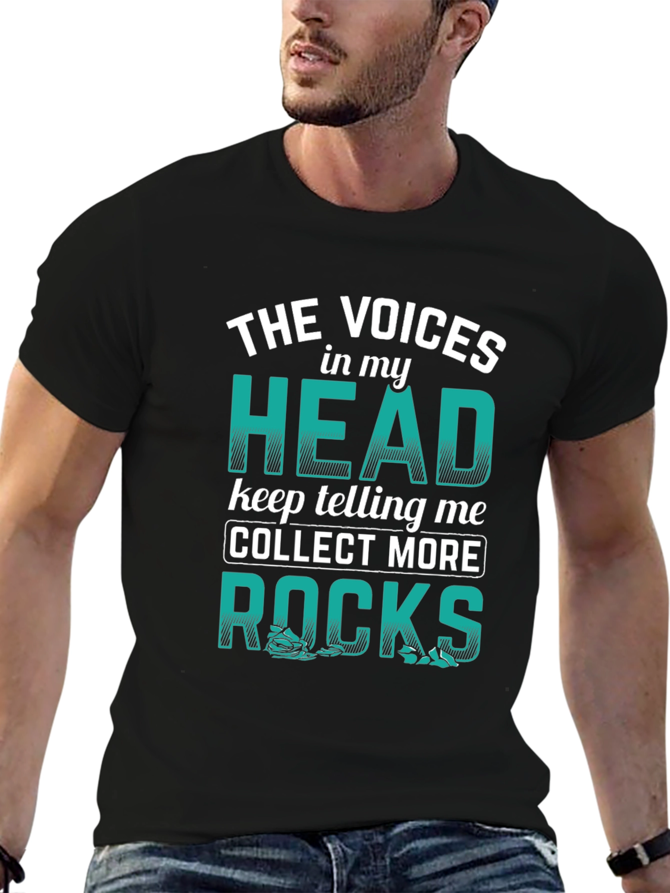 Funny Rock Collecting T-Shirt - Voices in my Head