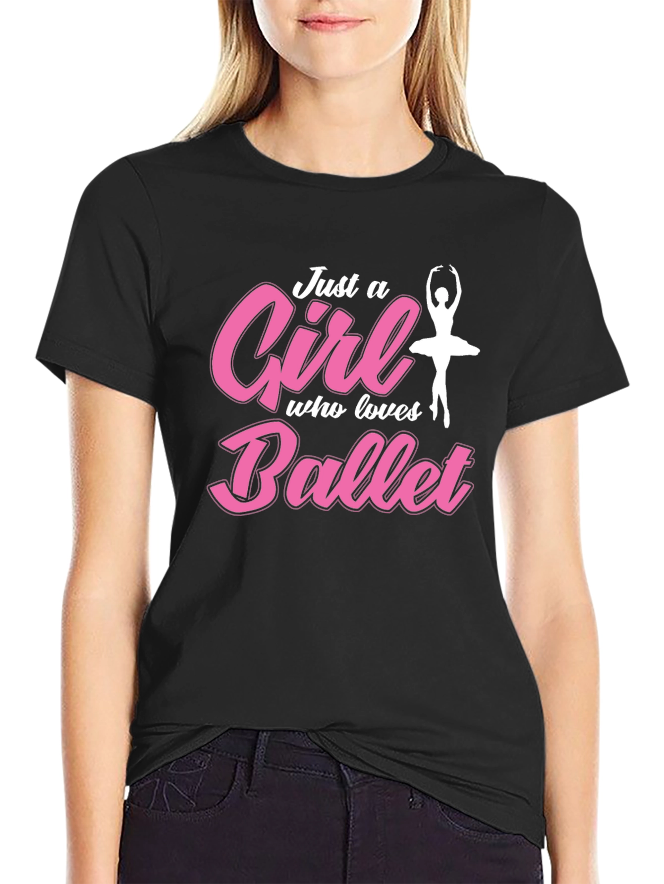 Just a Girl Who Loves Ballet Graphic T-Shirt