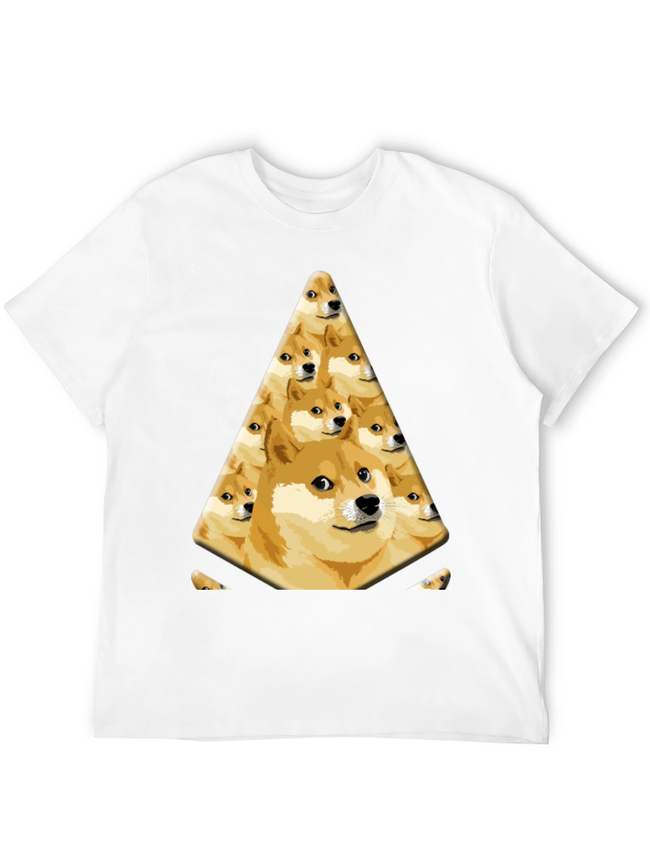 Doge Pyramid Graphic Tee - Black Cotton T-Shirt