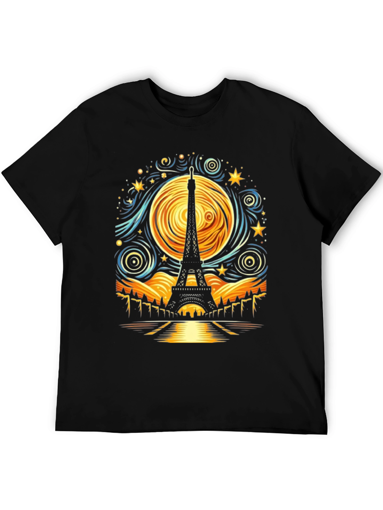 Starry Night Eiffel Tower T-Shirt