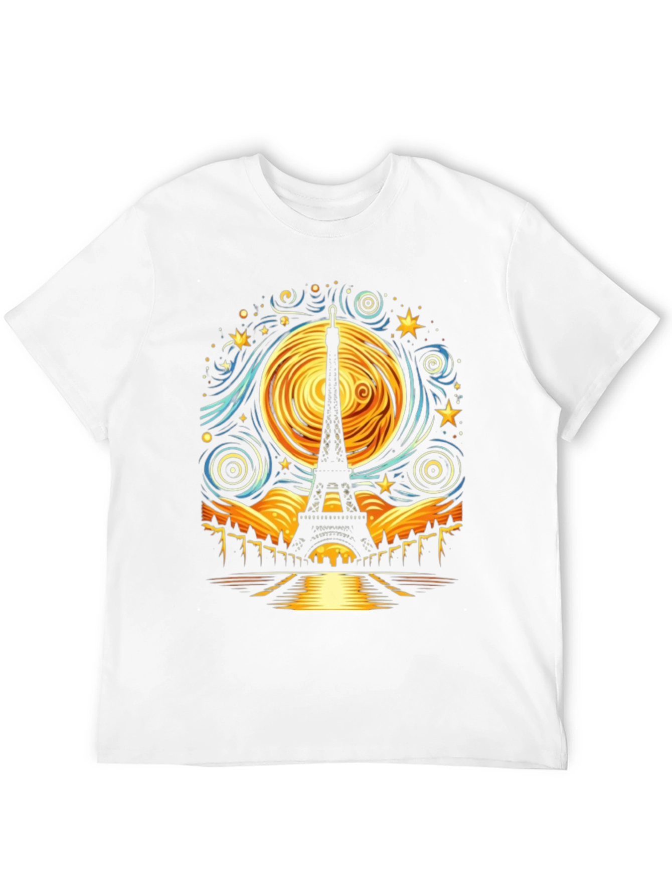 Starry Night Eiffel Tower T-Shirt