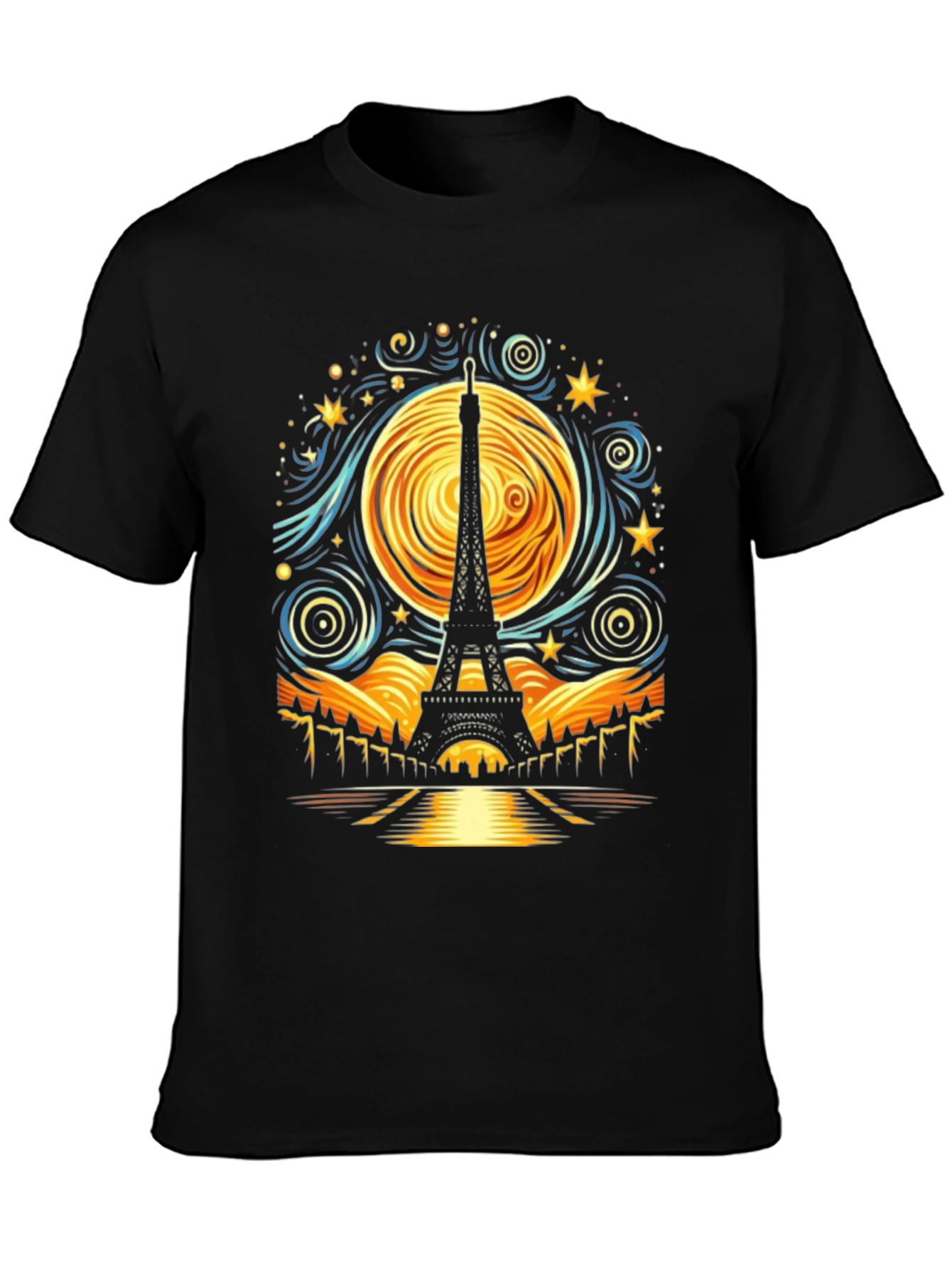Starry Night Eiffel Tower T-Shirt